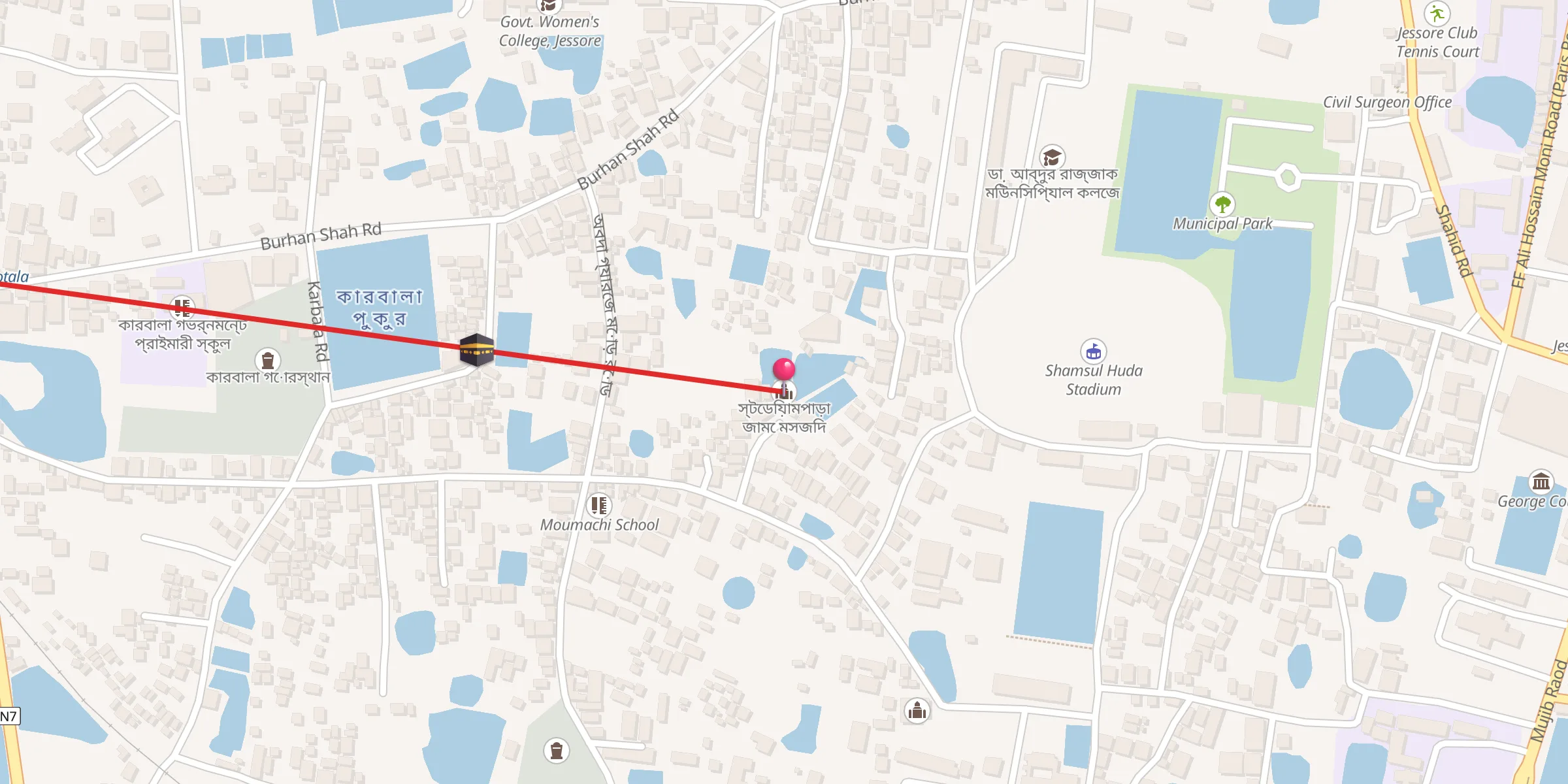 Carte de localisation : স্টেডিয়ামপাড়া জামে মসজিদ