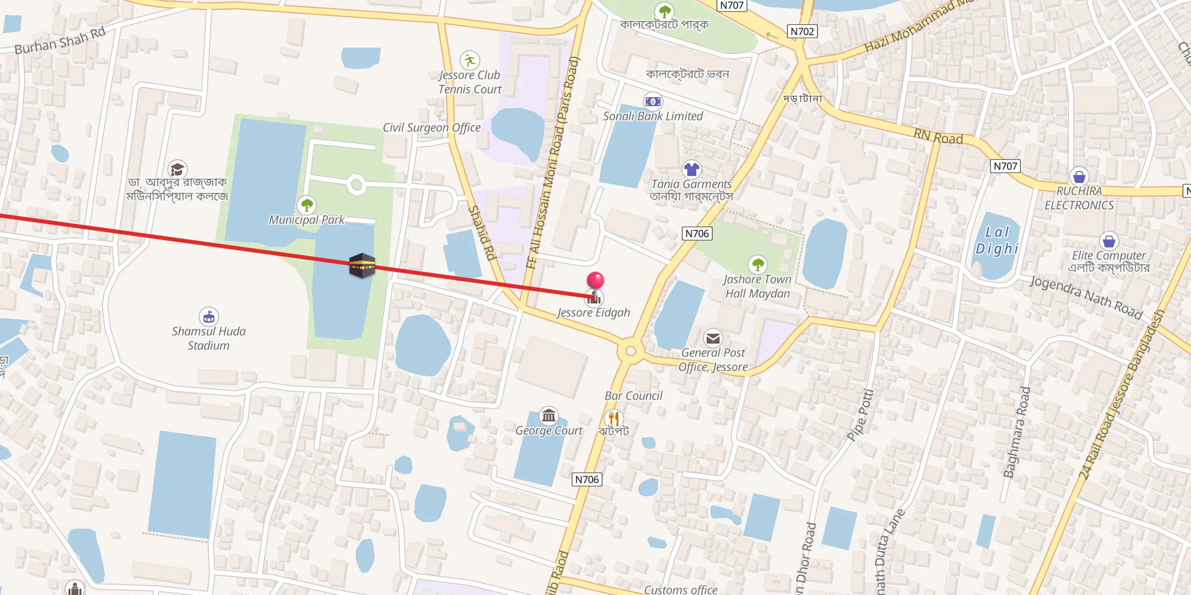 Carte de localisation : Jessore Eidgah