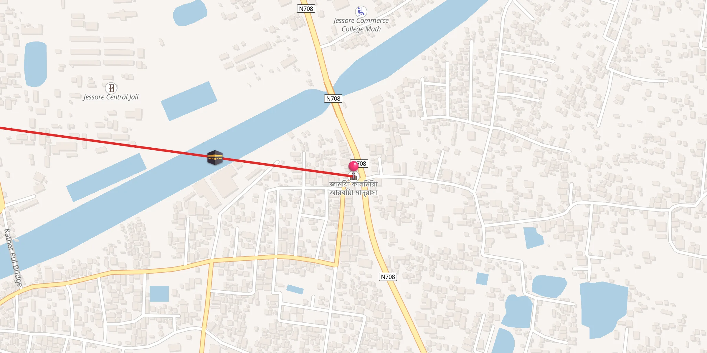 Carte de localisation : জামিয়া কাসিমিয়া আরবিয়া মাদ্রাসা