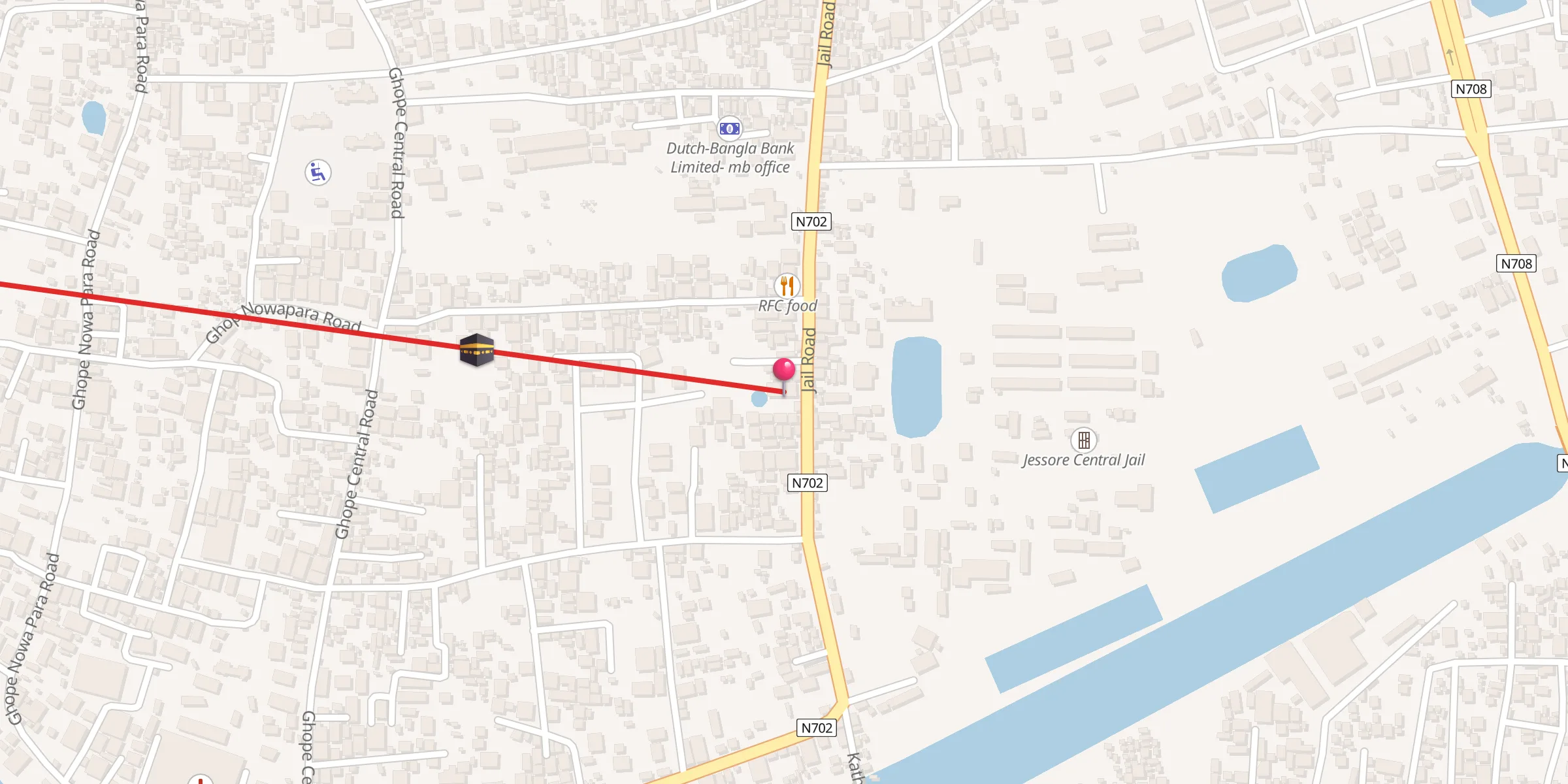 Carte de localisation : জেল রোড জামে মসজিদ, যশোর।