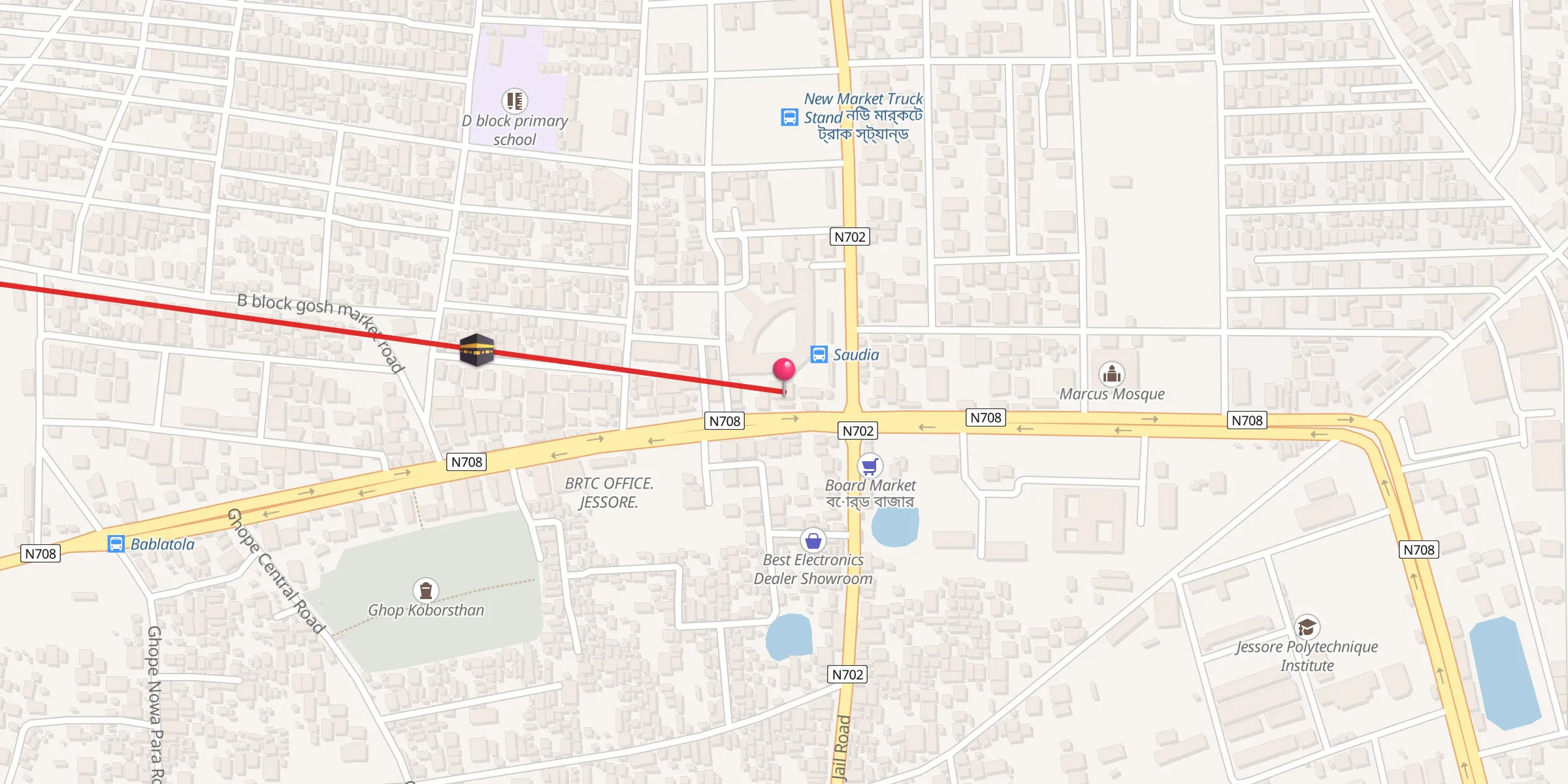 Carte de localisation : New Market Mashjid