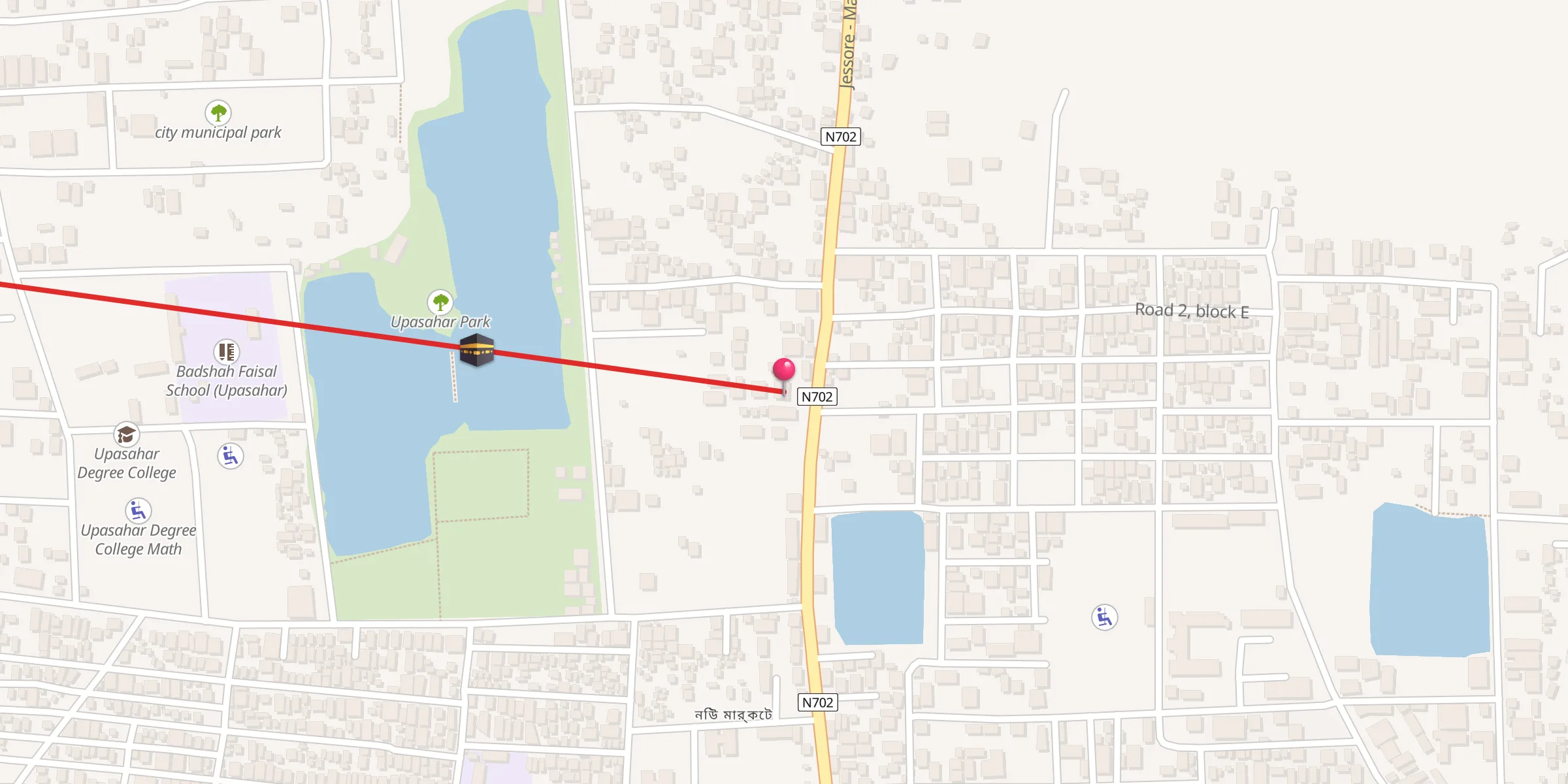 Carte de localisation : Kismat Nawapara Jama Masjid কিসমত নওয়াপাড়া জামে মসজিদ
