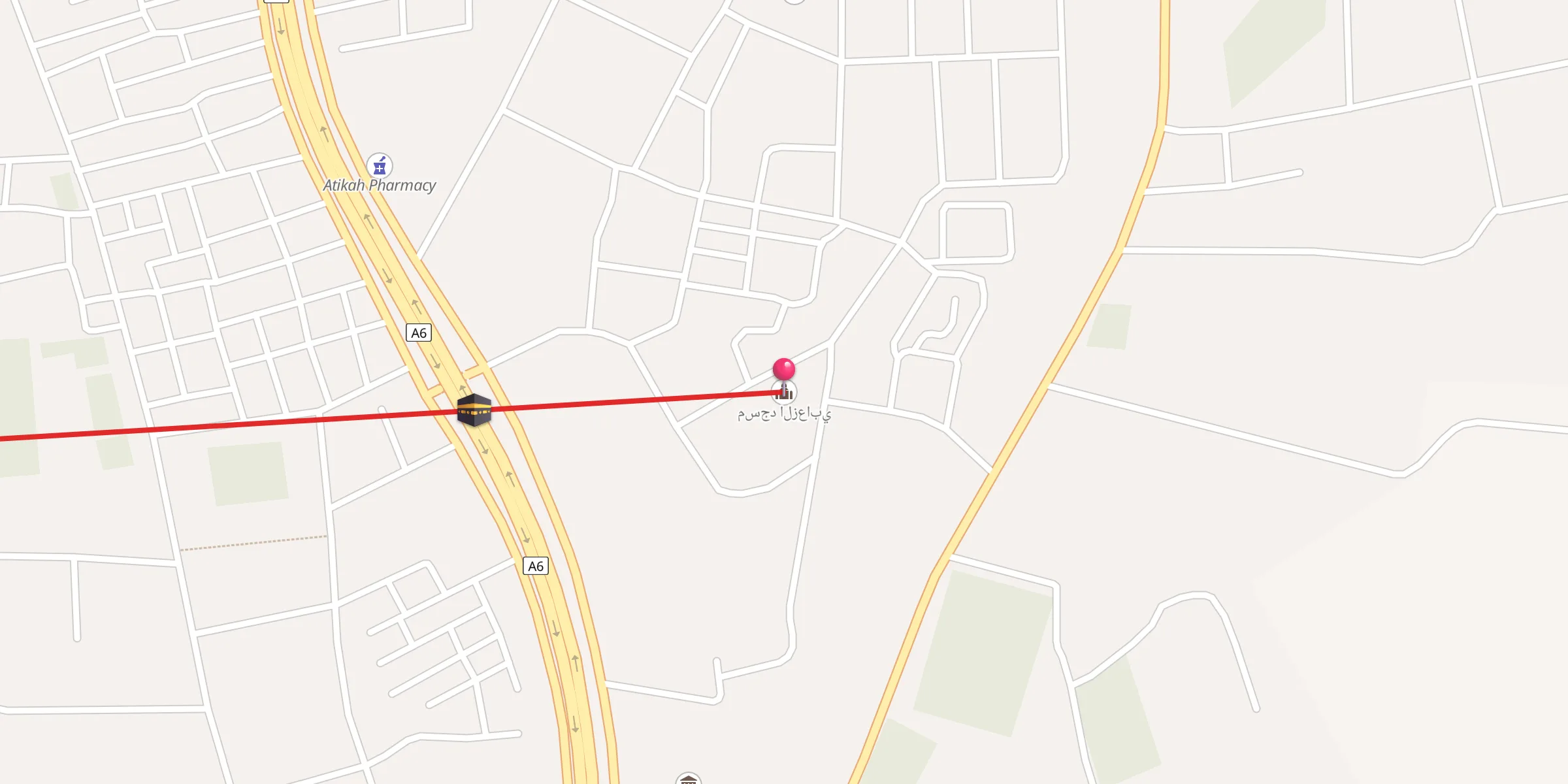 Carte de localisation : مسجد الزعابي