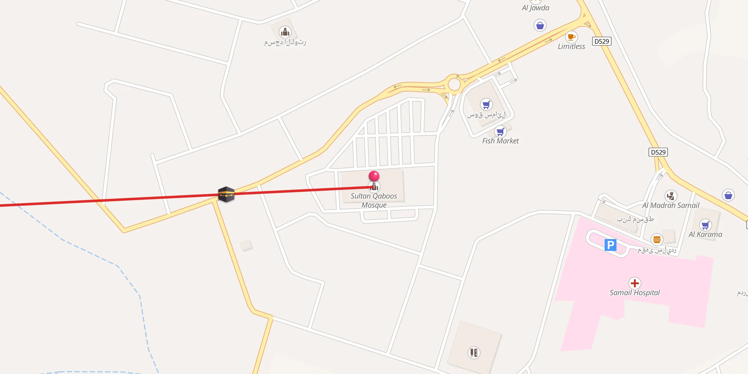 Carte de localisation : جامع السلطان قابوس بسمائل
