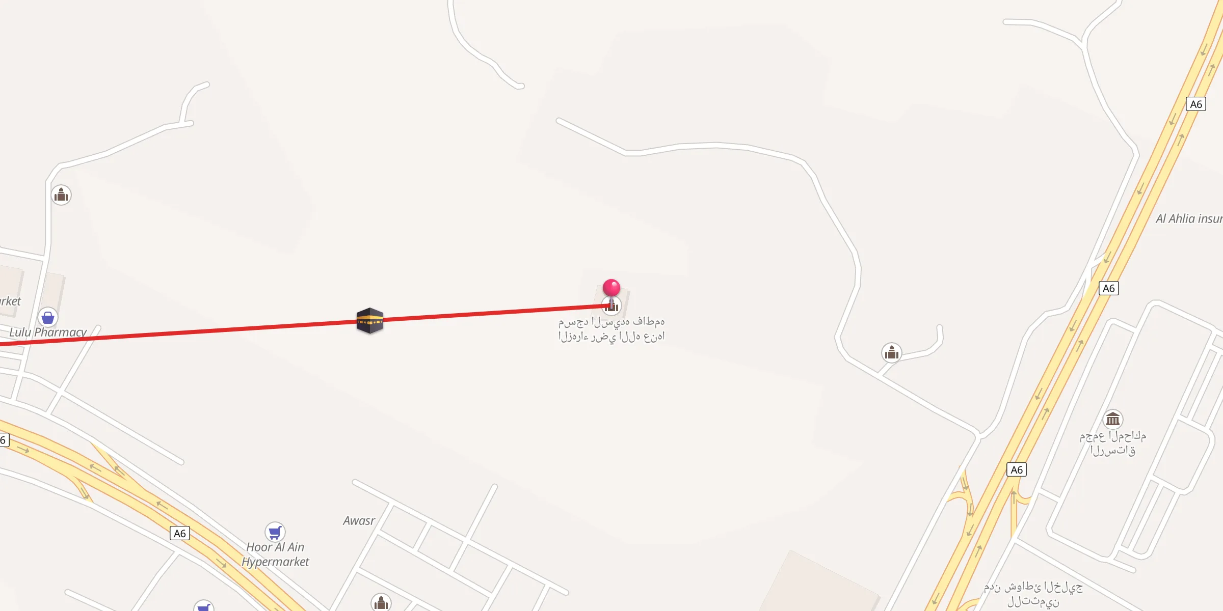 Carte de localisation : مسجد السيده فاطمه الزهراء رضي الله عنها
