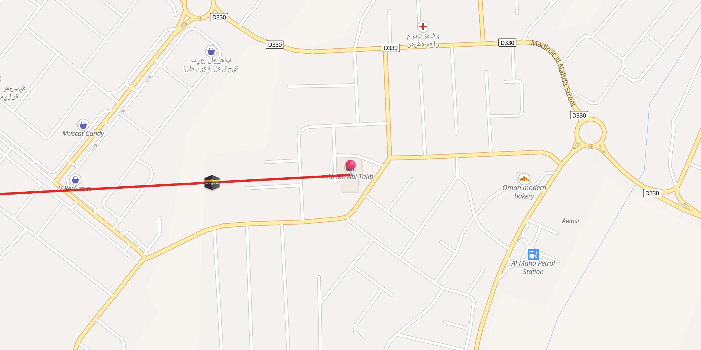Carte de localisation : Ali Bin Abi Talib