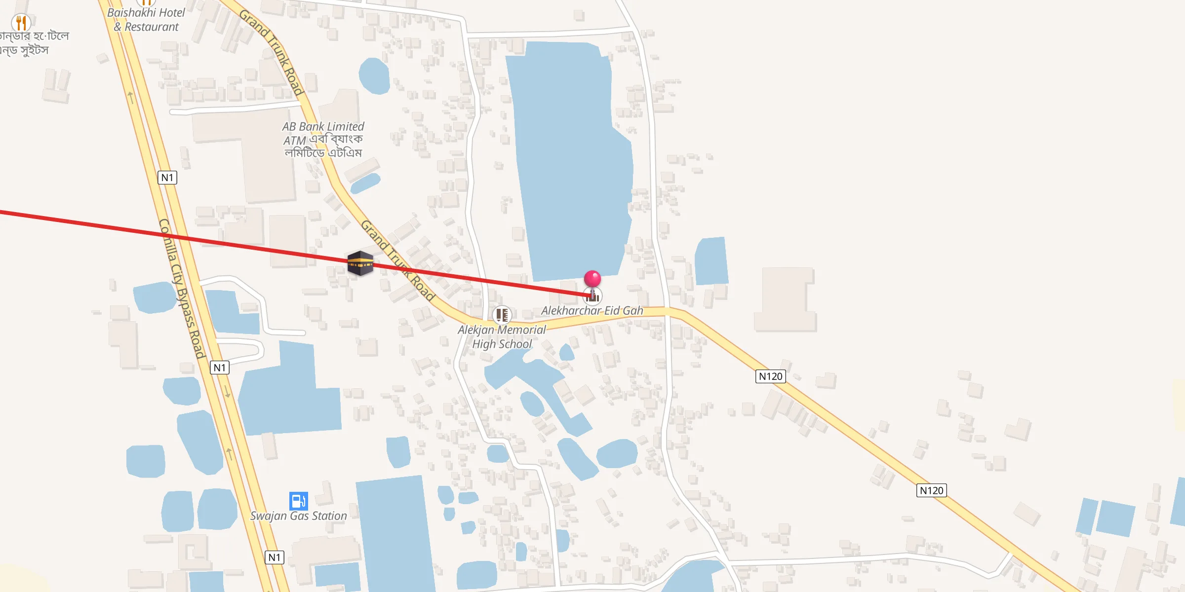 Carte de localisation : Alekharchar Eid Gah