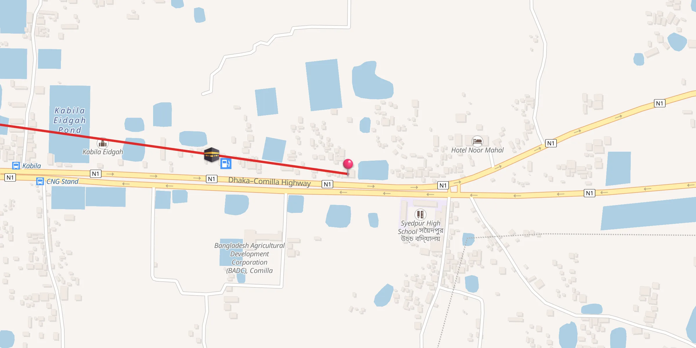 Carte de localisation : Dubair Char Baitul Aman Jame Masjid
