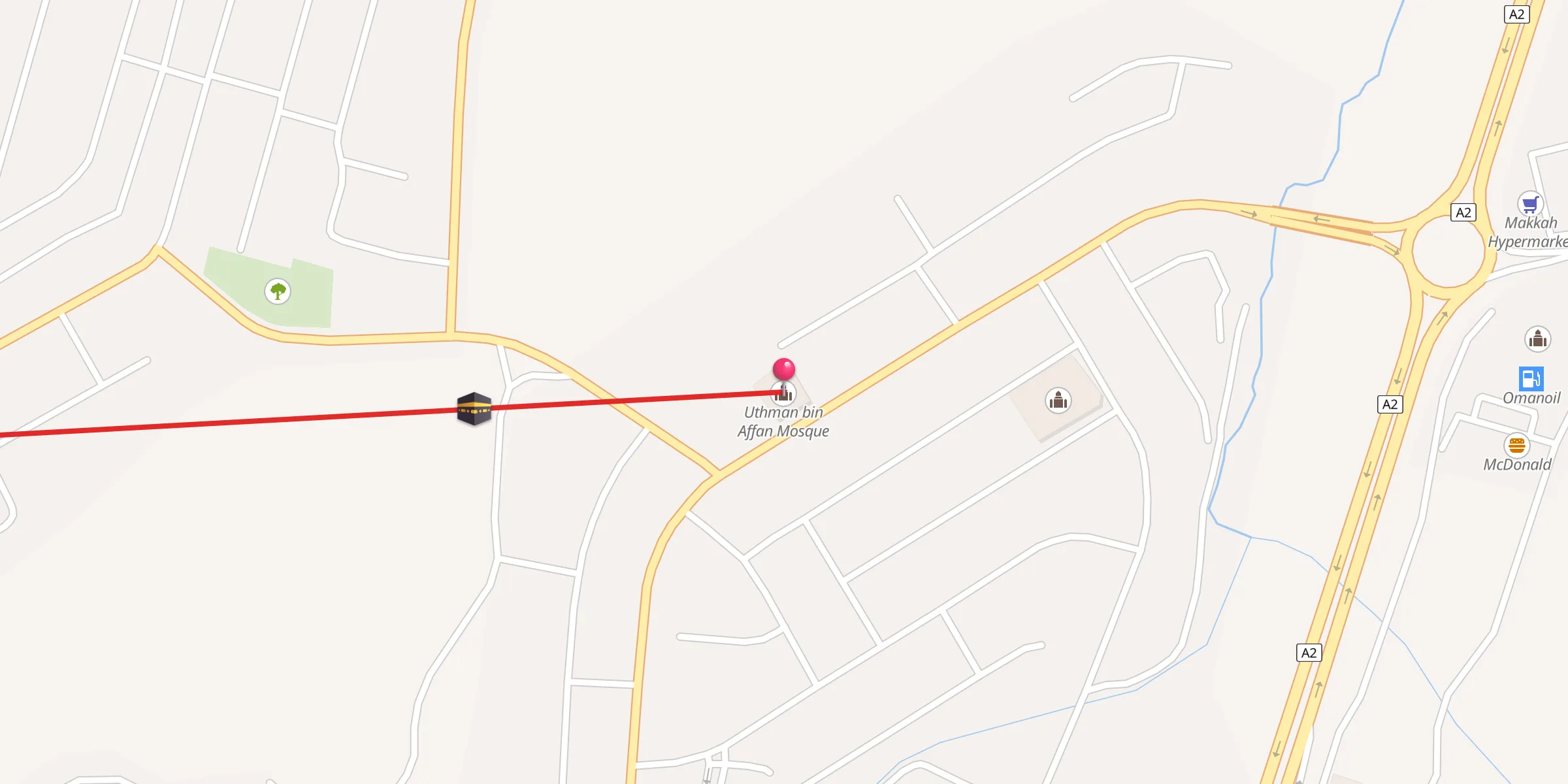 Carte de localisation : جامع عمر بن الخطاب