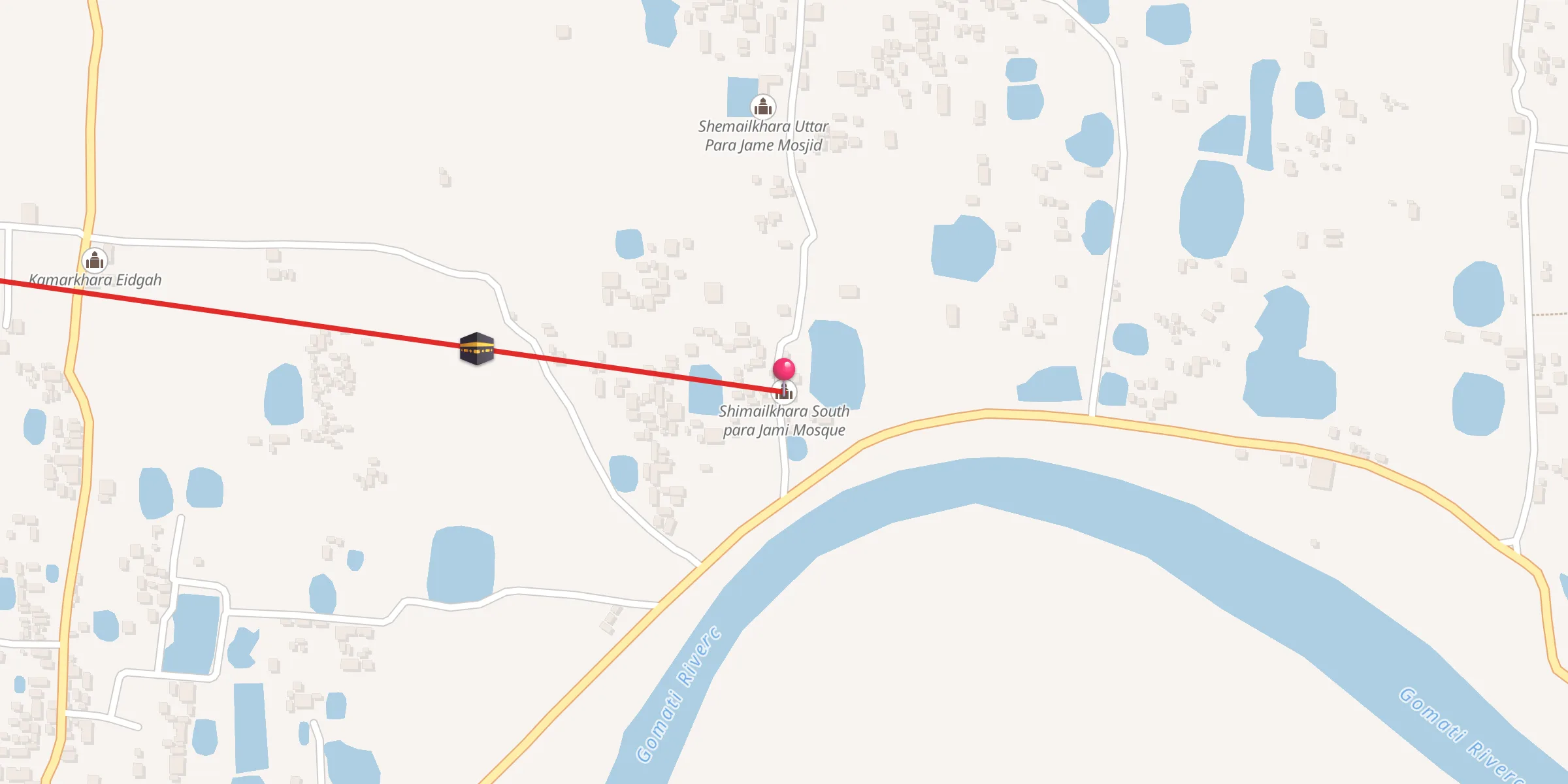 Carte de localisation : Shimailkhara South para Jami Mosque