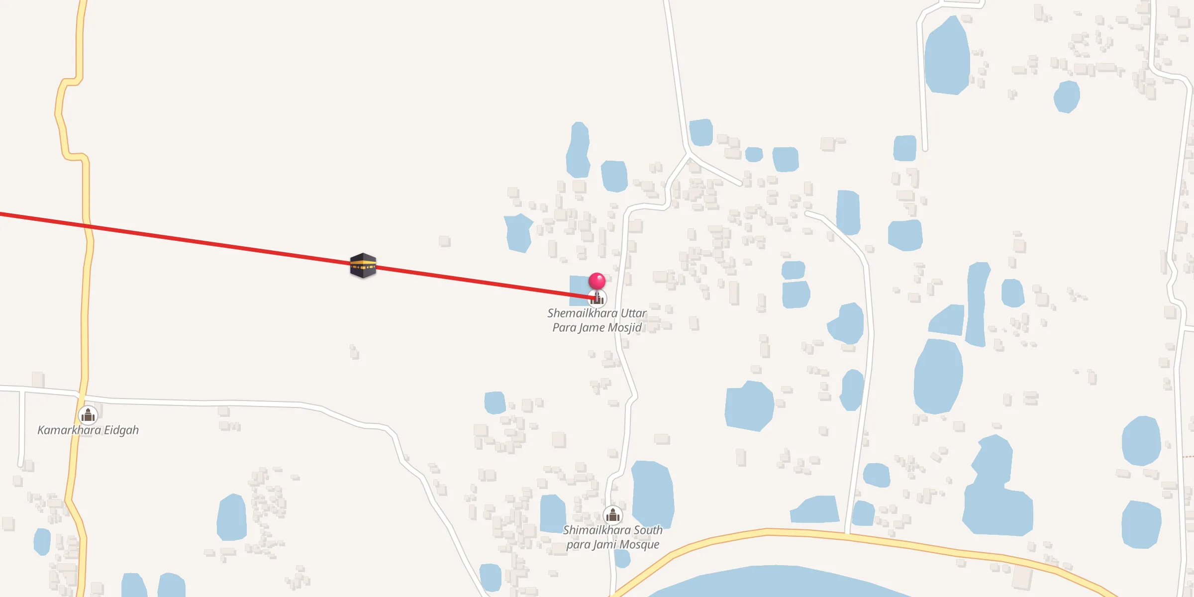 Carte de localisation : Shemailkhara Uttar Para Jame Mosjid