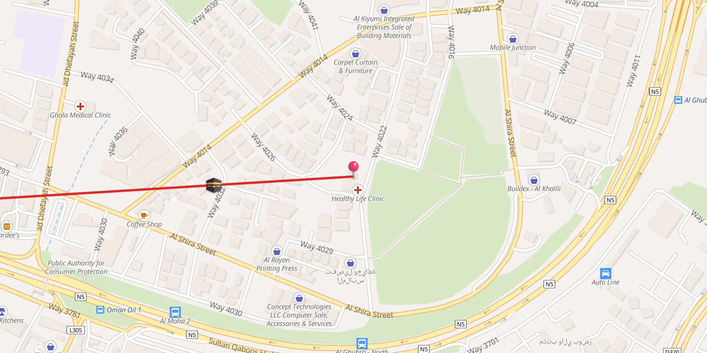 Carte de localisation : Al Huda Mosque