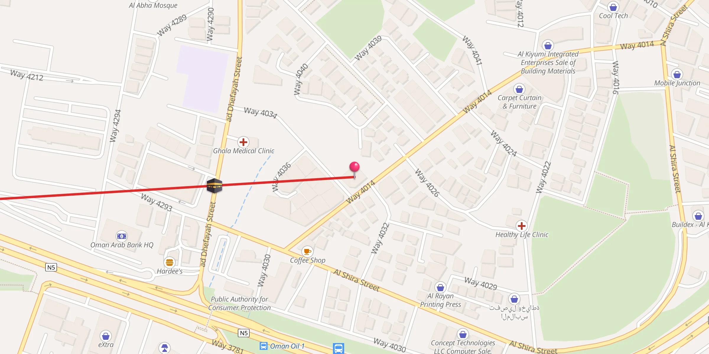 Carte de localisation : Hillat Al Najd Mosque