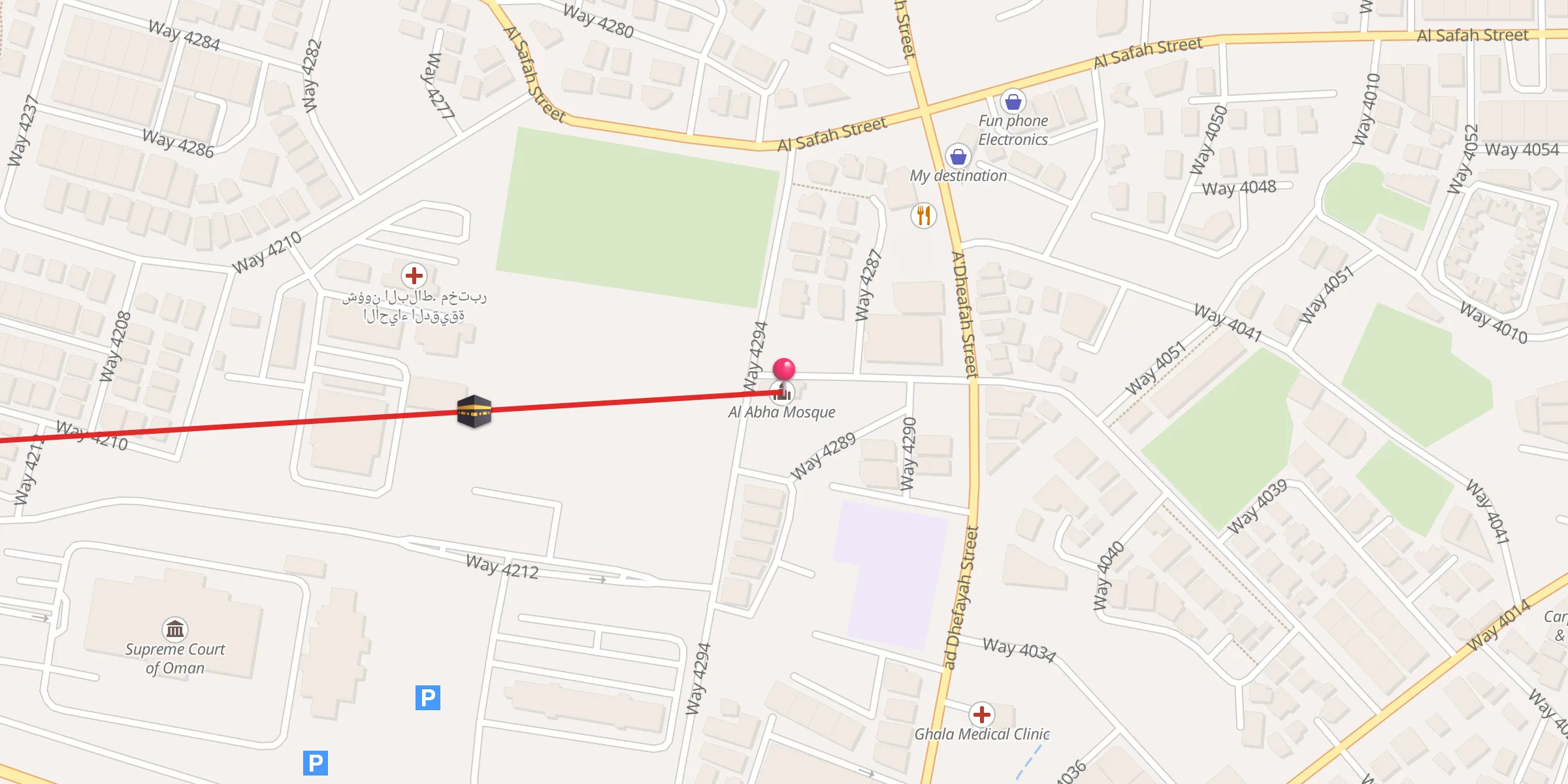 Carte de localisation : Al Abha Mosque