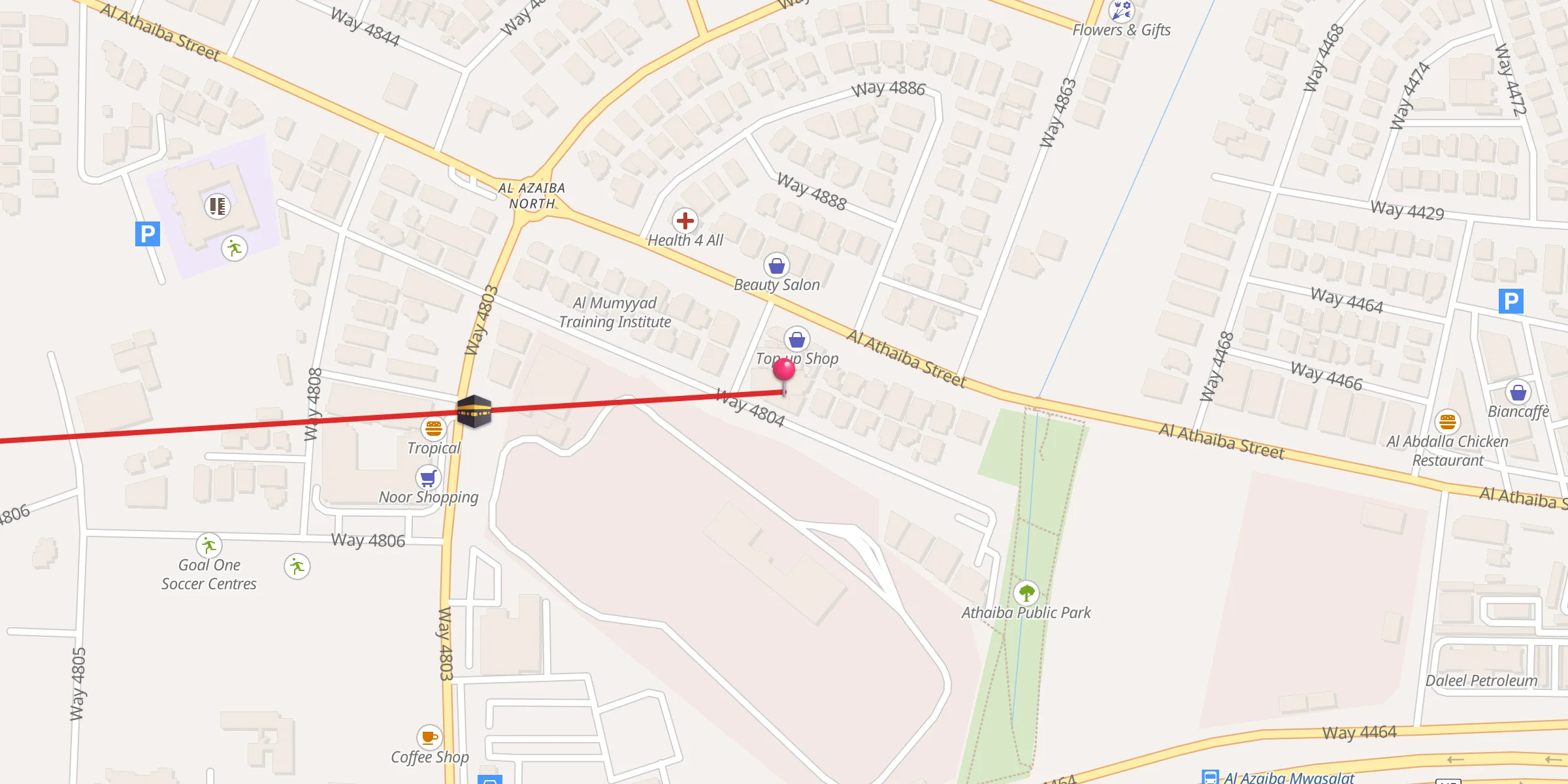 Carte de localisation : Um Al Qura Mosque