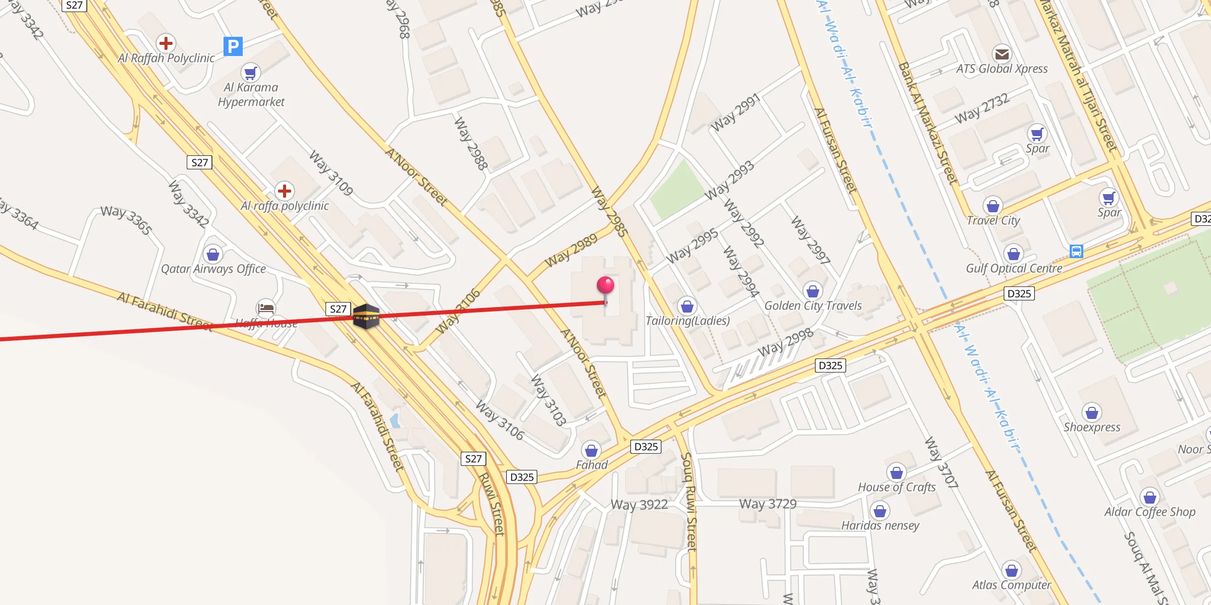 Carte de localisation : Sultan Qaboos Mosque Ruwi Buidling