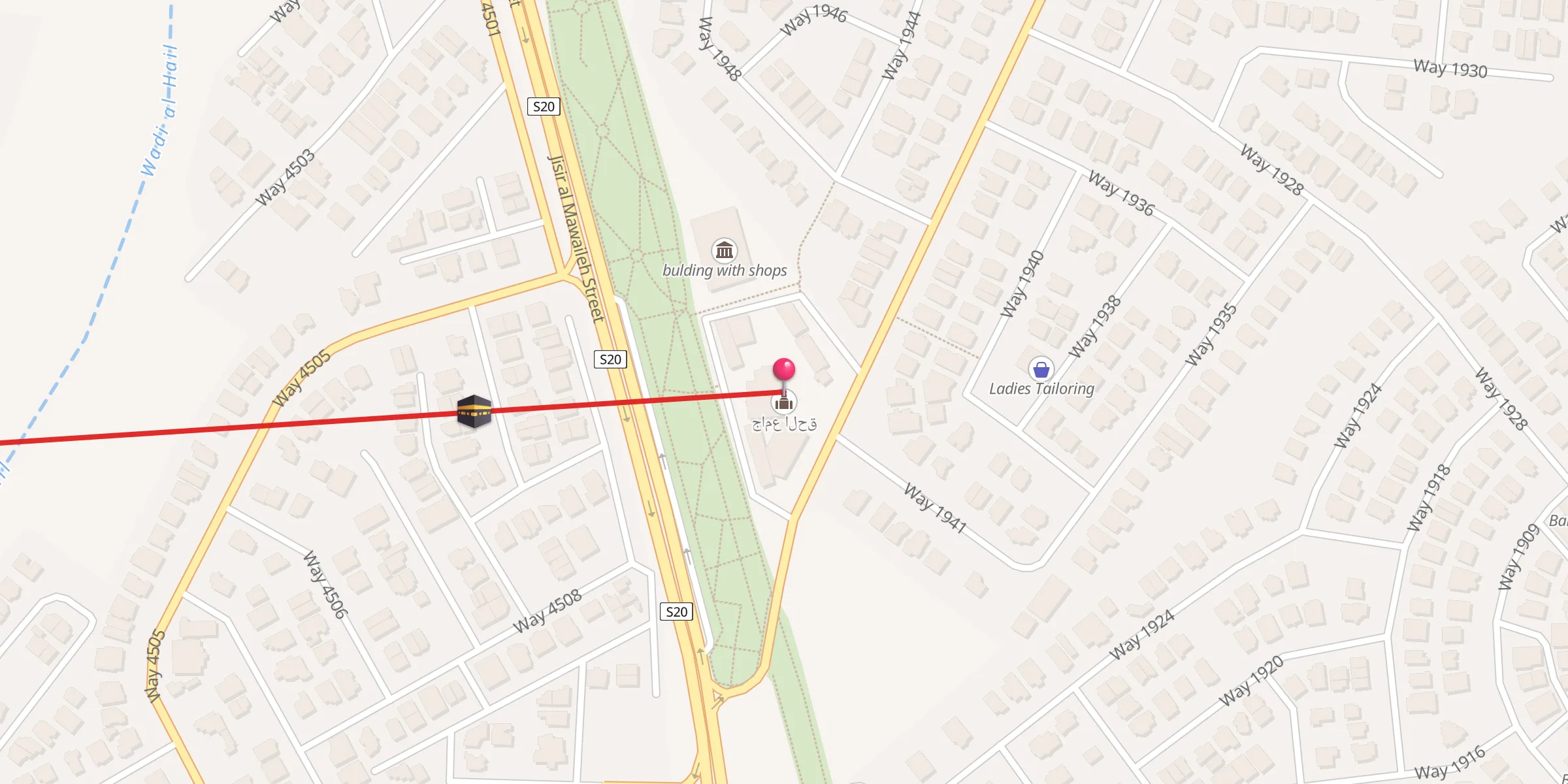 Carte de localisation : جامع الحق