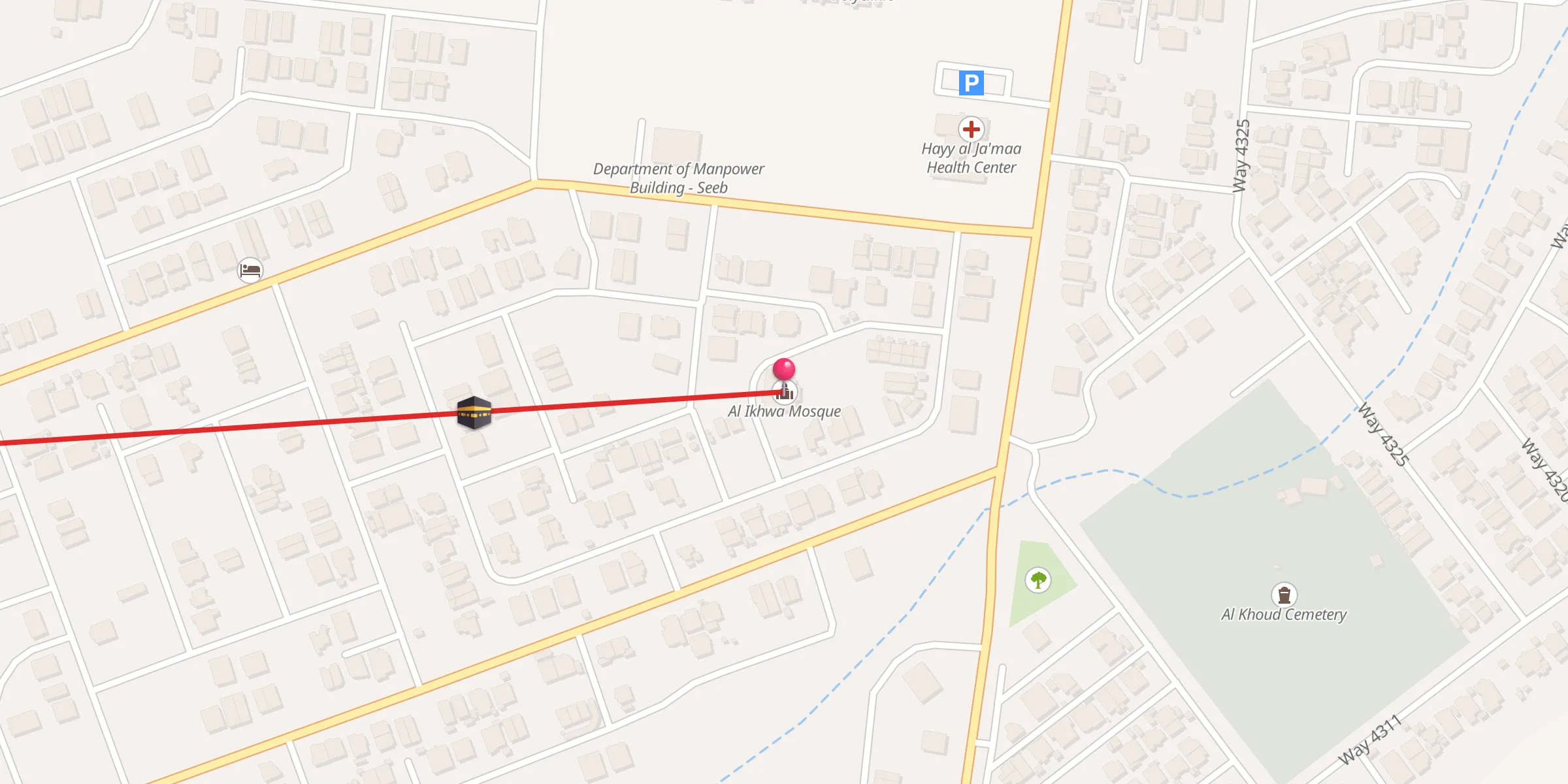 Carte de localisation : Al Ikhwa Mosque