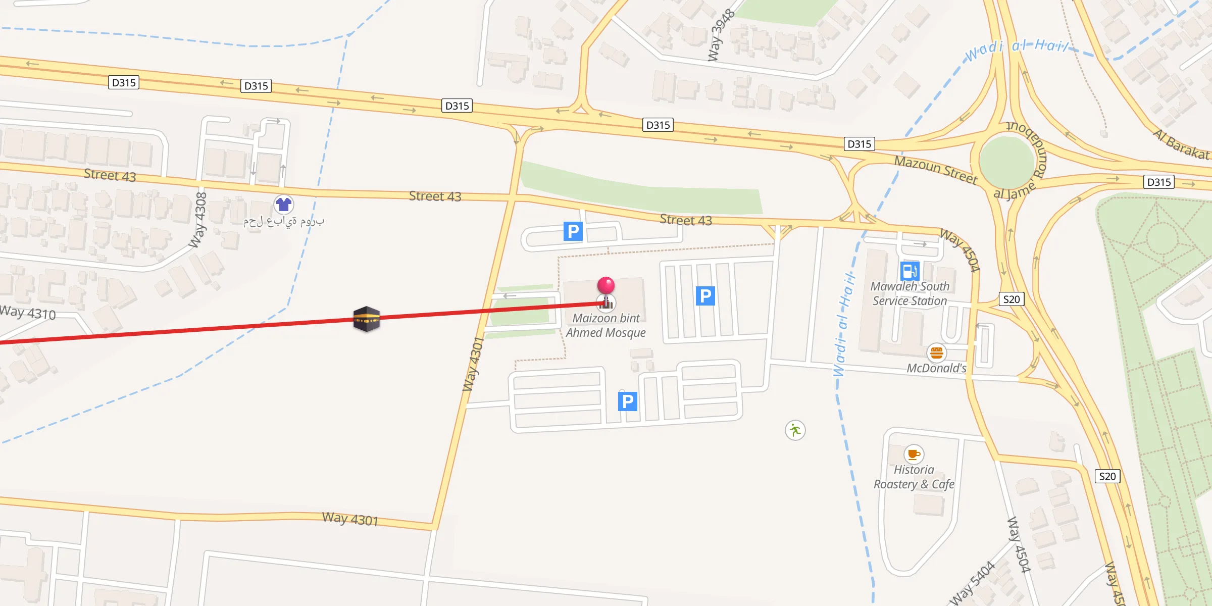 Carte de localisation : Maizoon bint Ahmed Mosque