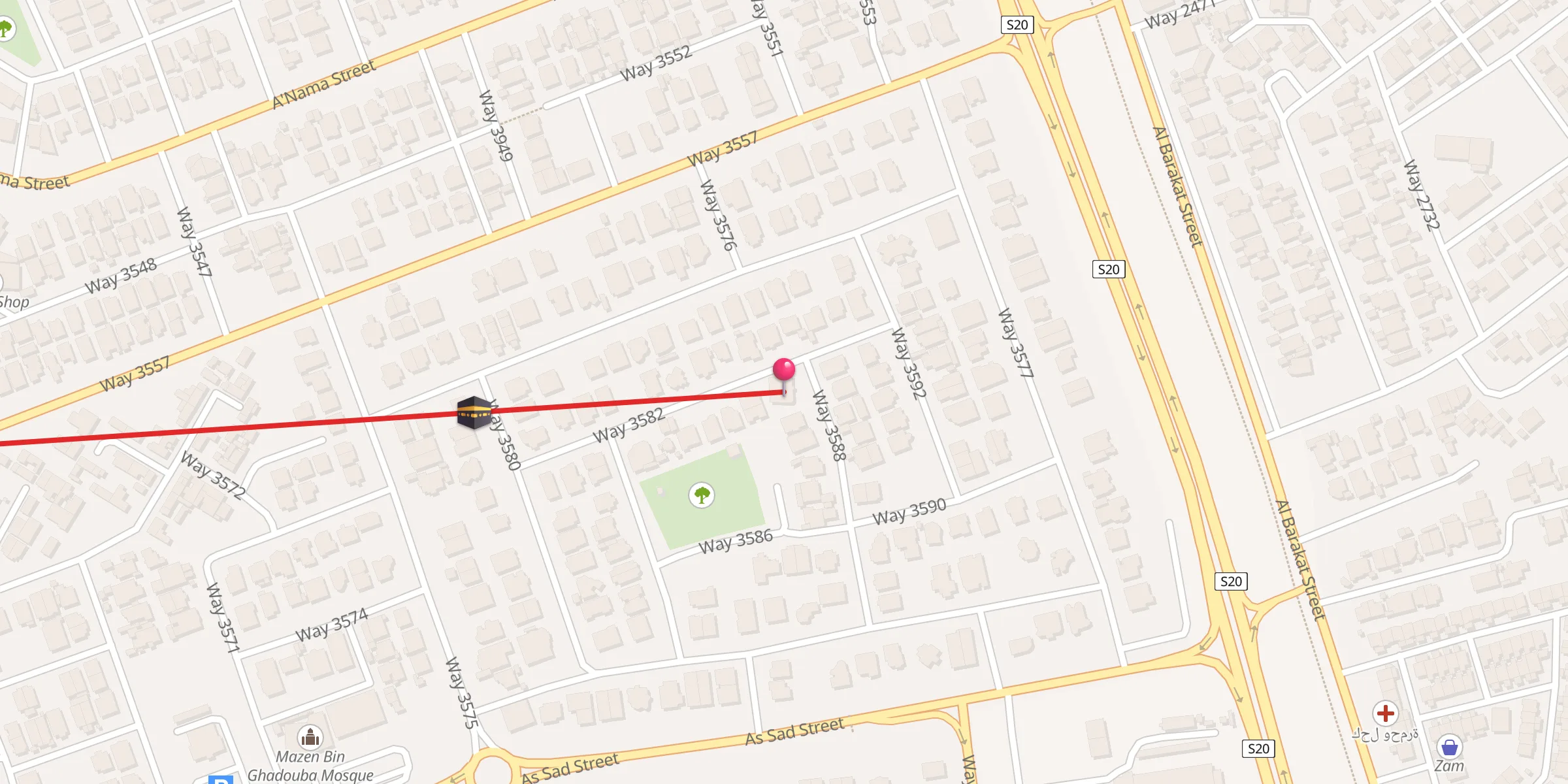 Carte de localisation : Abdullah bin Omar Mosque