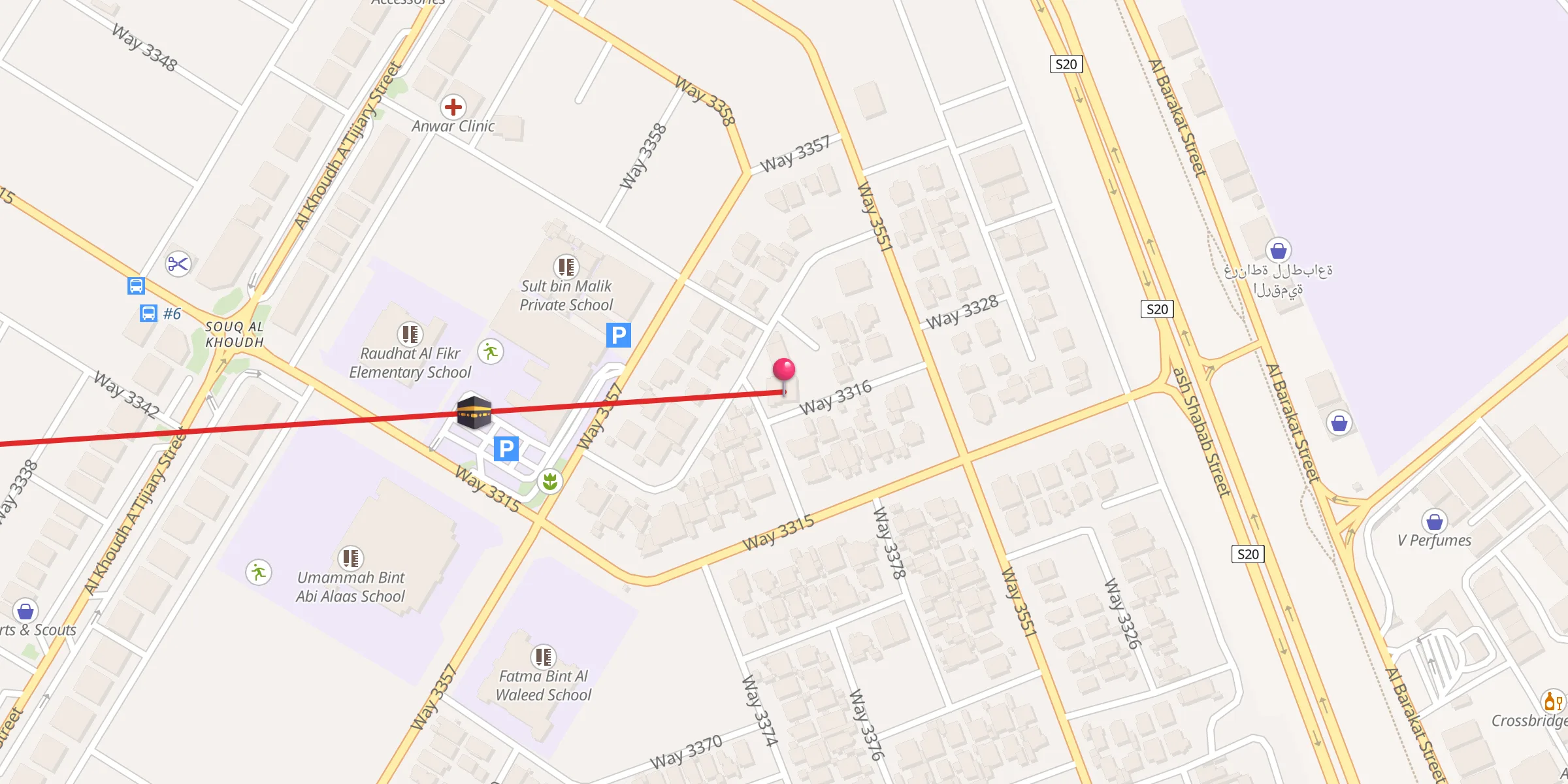 Carte de localisation : Hamza Ibn Abd Al-Mutaleb Mosque