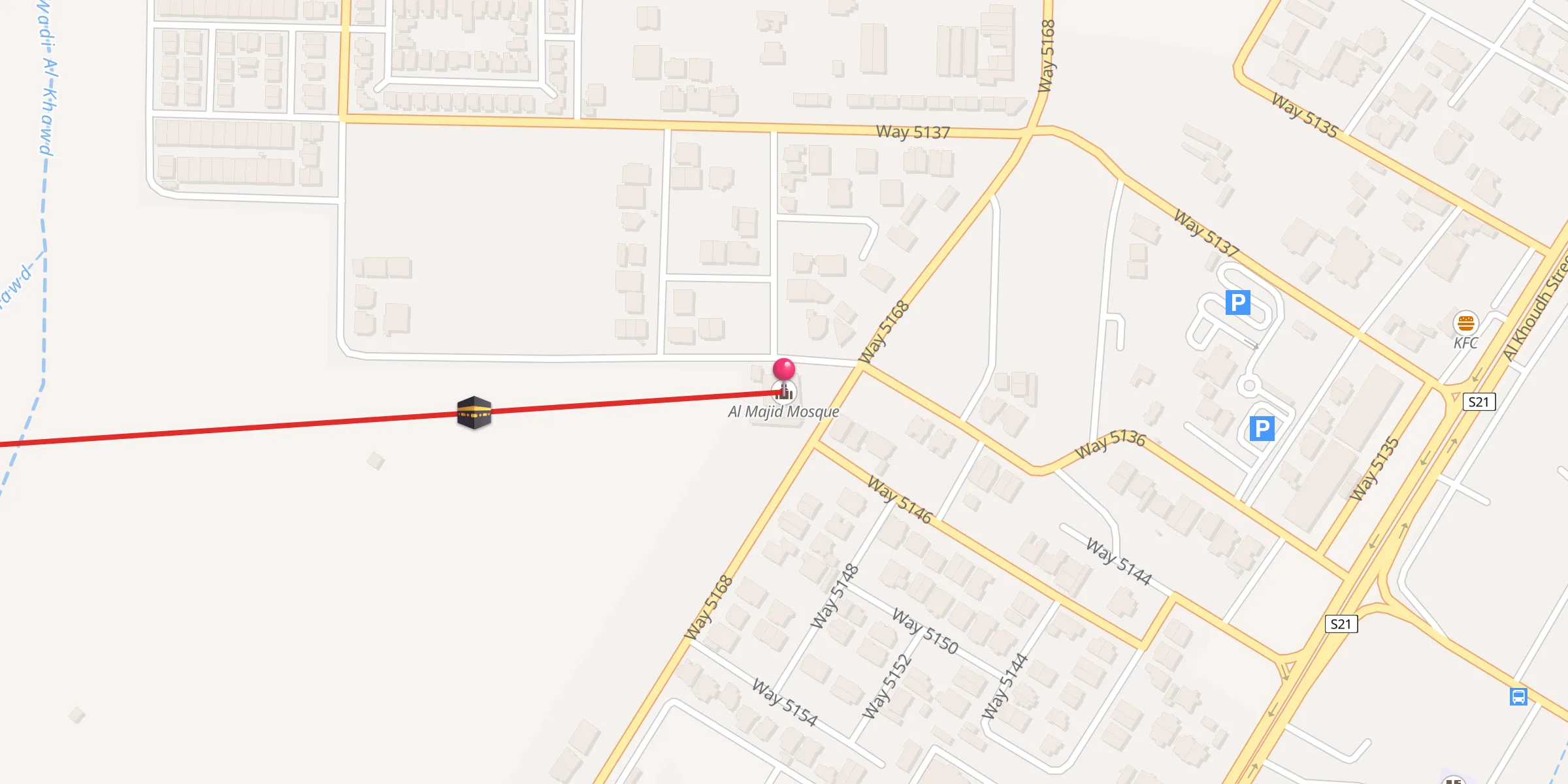 Carte de localisation : Al Majid Mosque