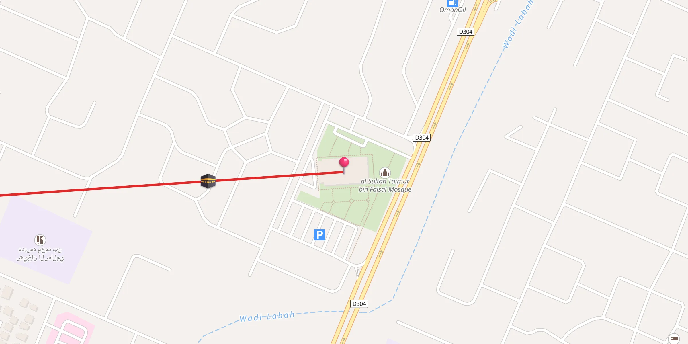Carte de localisation : جامع السلطان تيمور بن فيصل