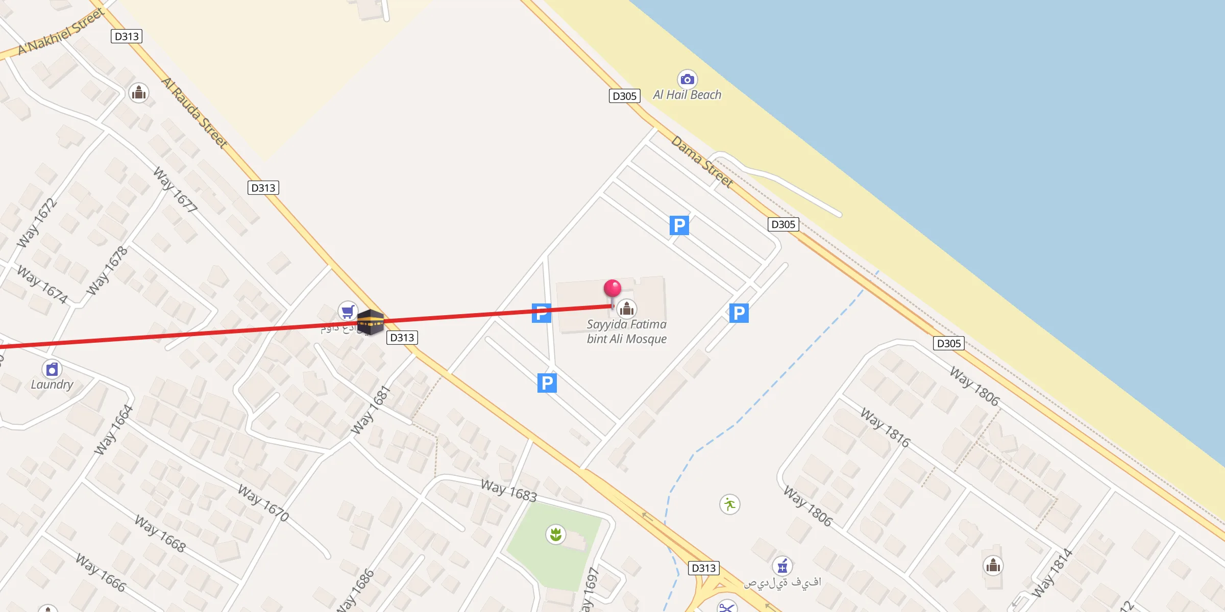 Carte de localisation : جامع السيدة فاطمة بنت علي
