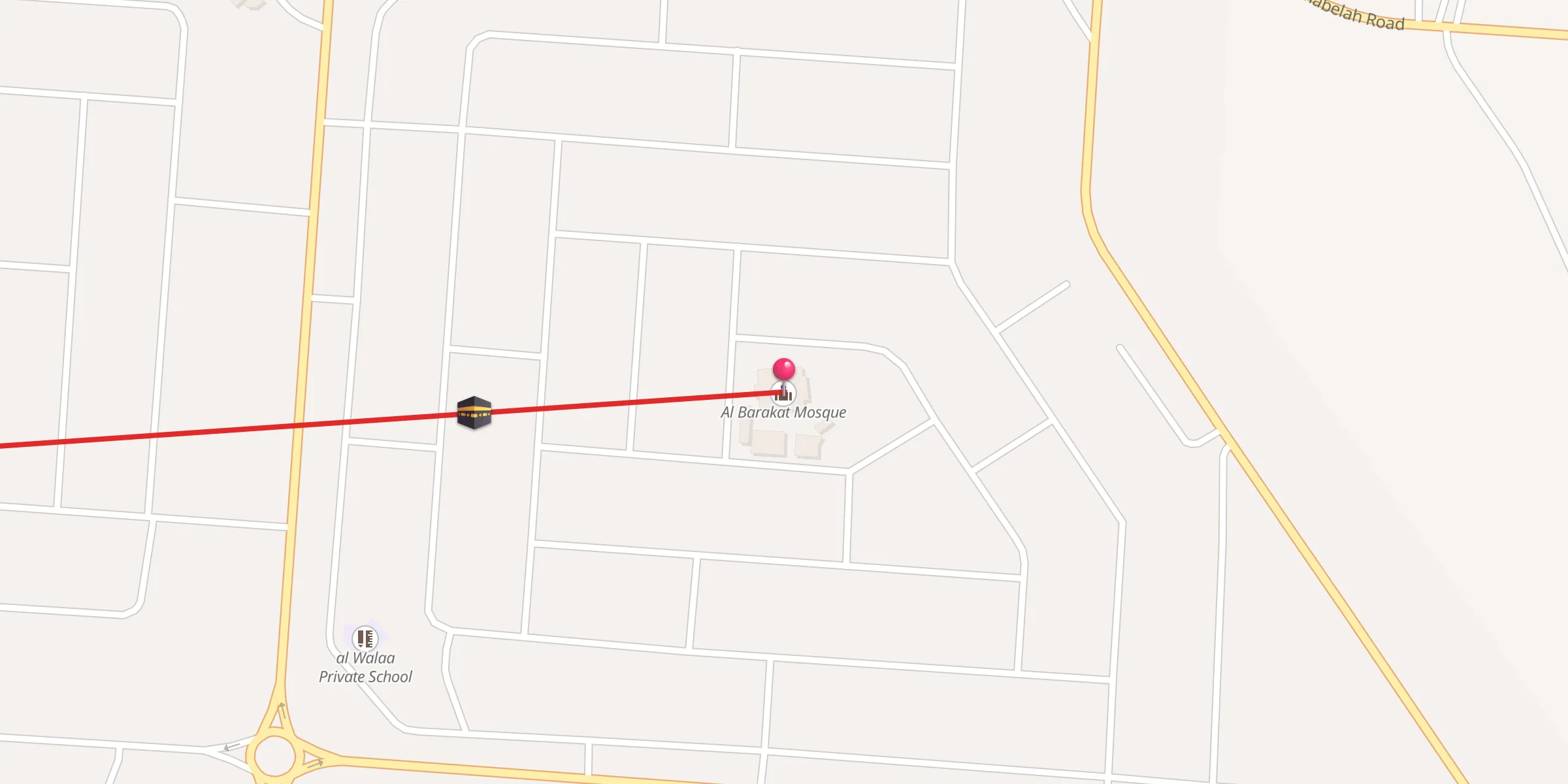 Carte de localisation : Al Barakat Mosque