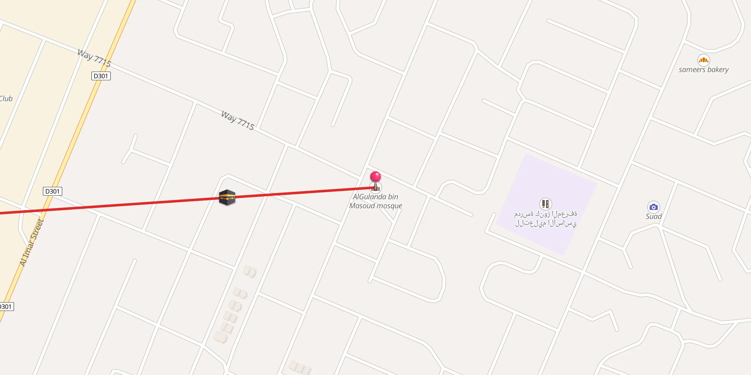 Carte de localisation : AlGulanda bin Masoud mosque