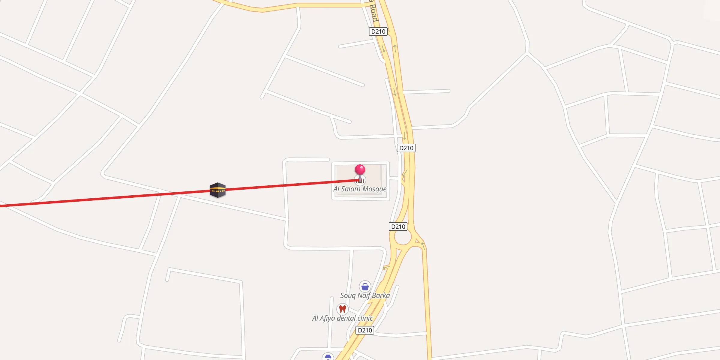 Carte de localisation : جامع السلام