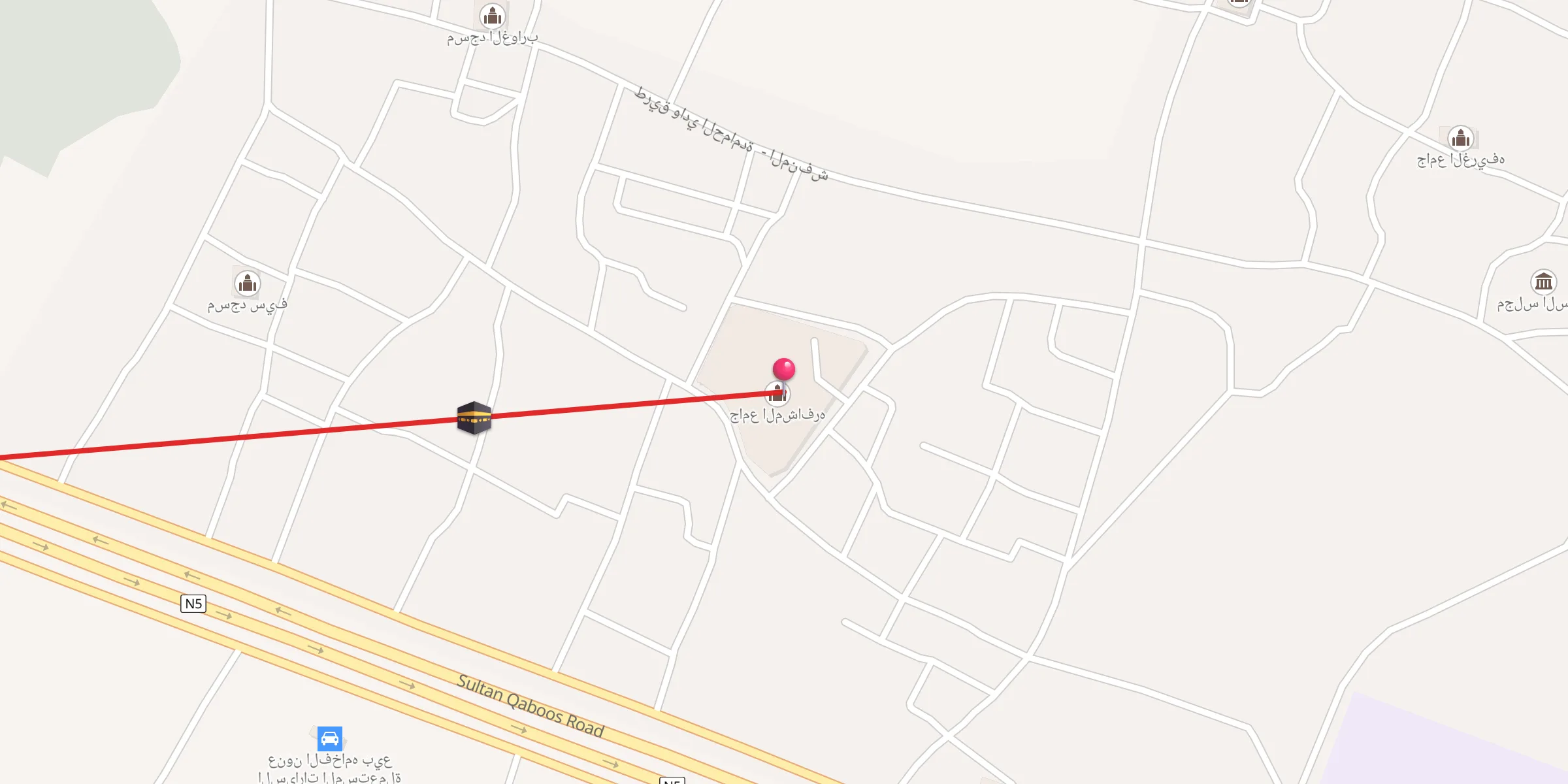 Carte de localisation : جامع المشافره
