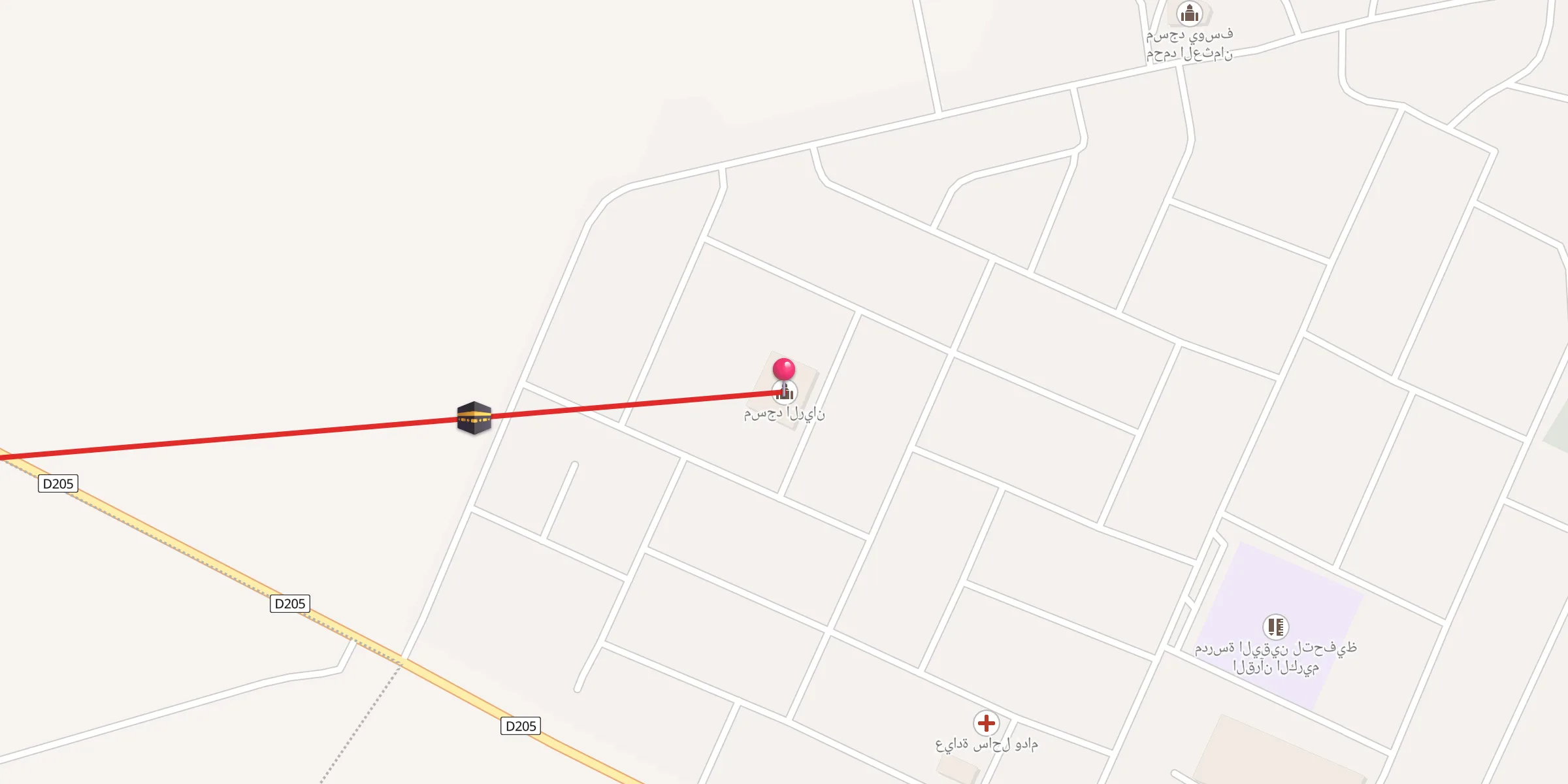 Carte de localisation : مسجد الريان