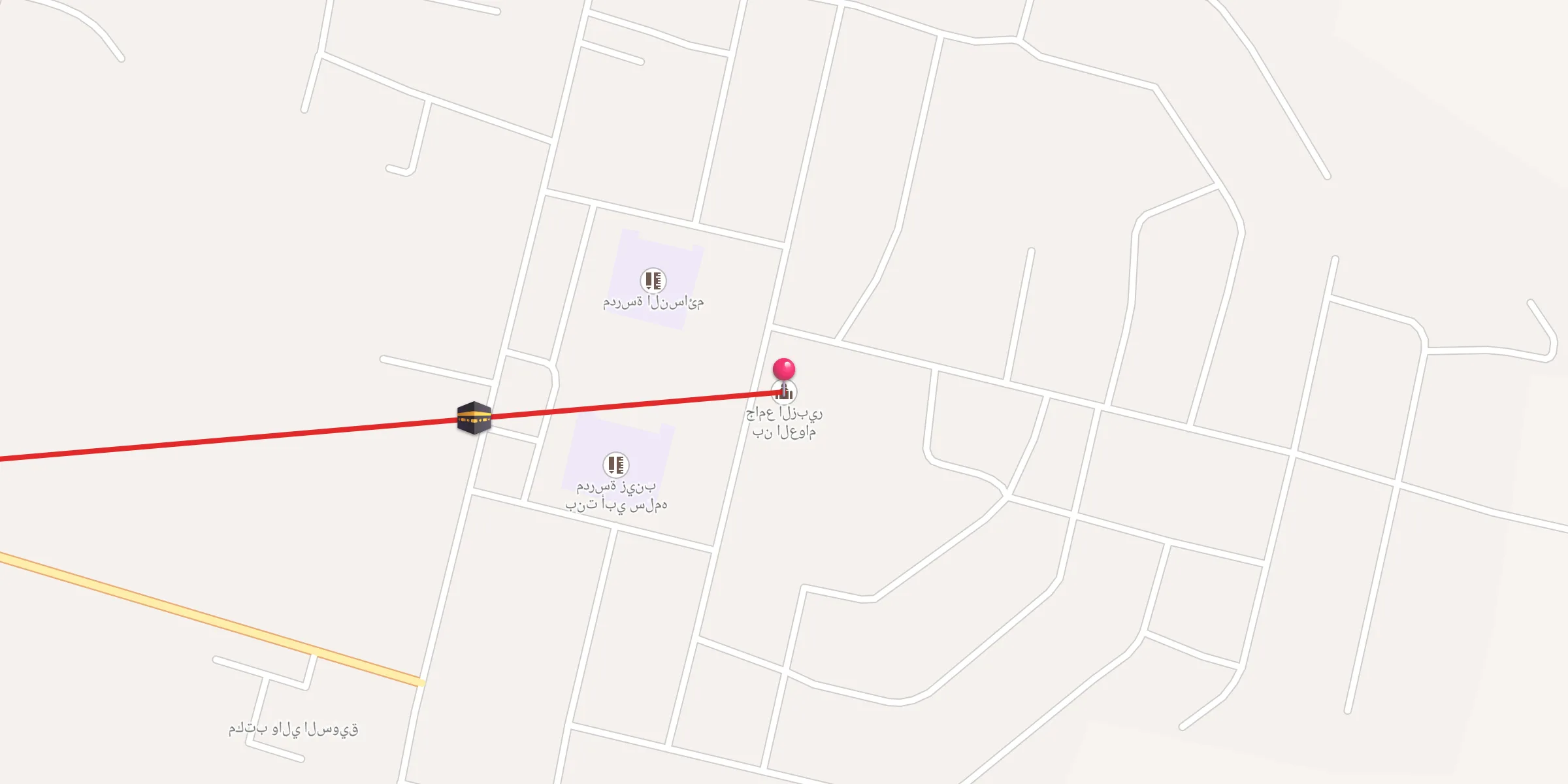 Carte de localisation : جامع الزبير بن العوام