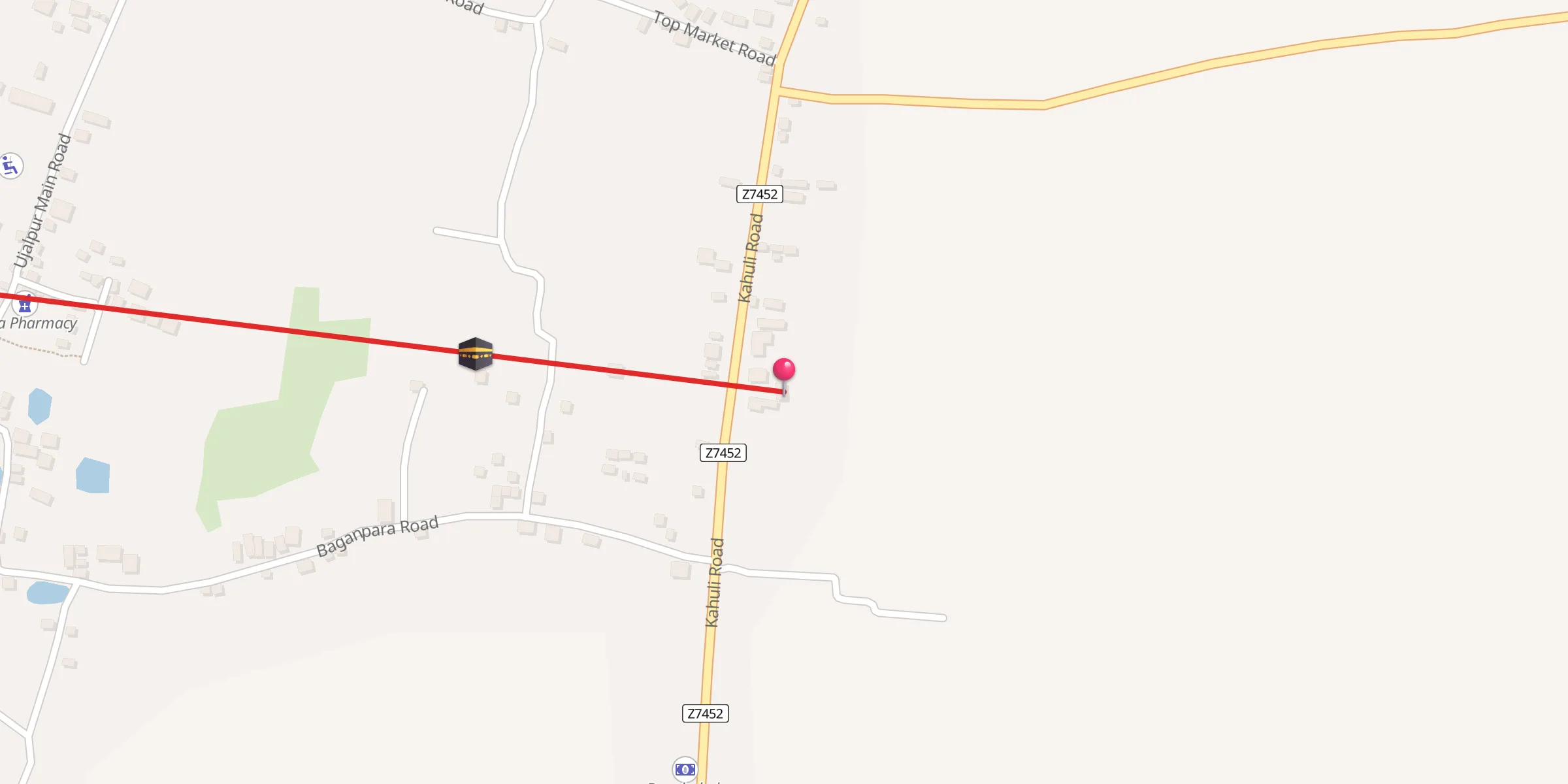 Carte de localisation : Ujalpur Sahajipara Jame Mosque