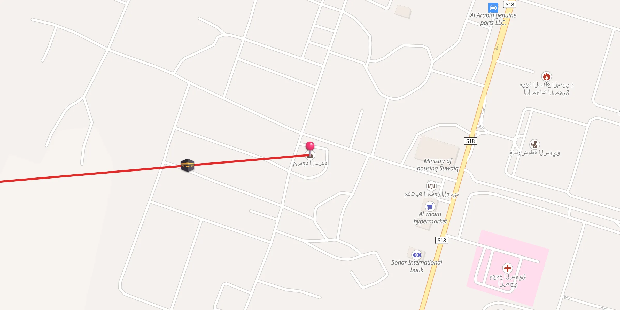 Carte de localisation : مسجد البركه