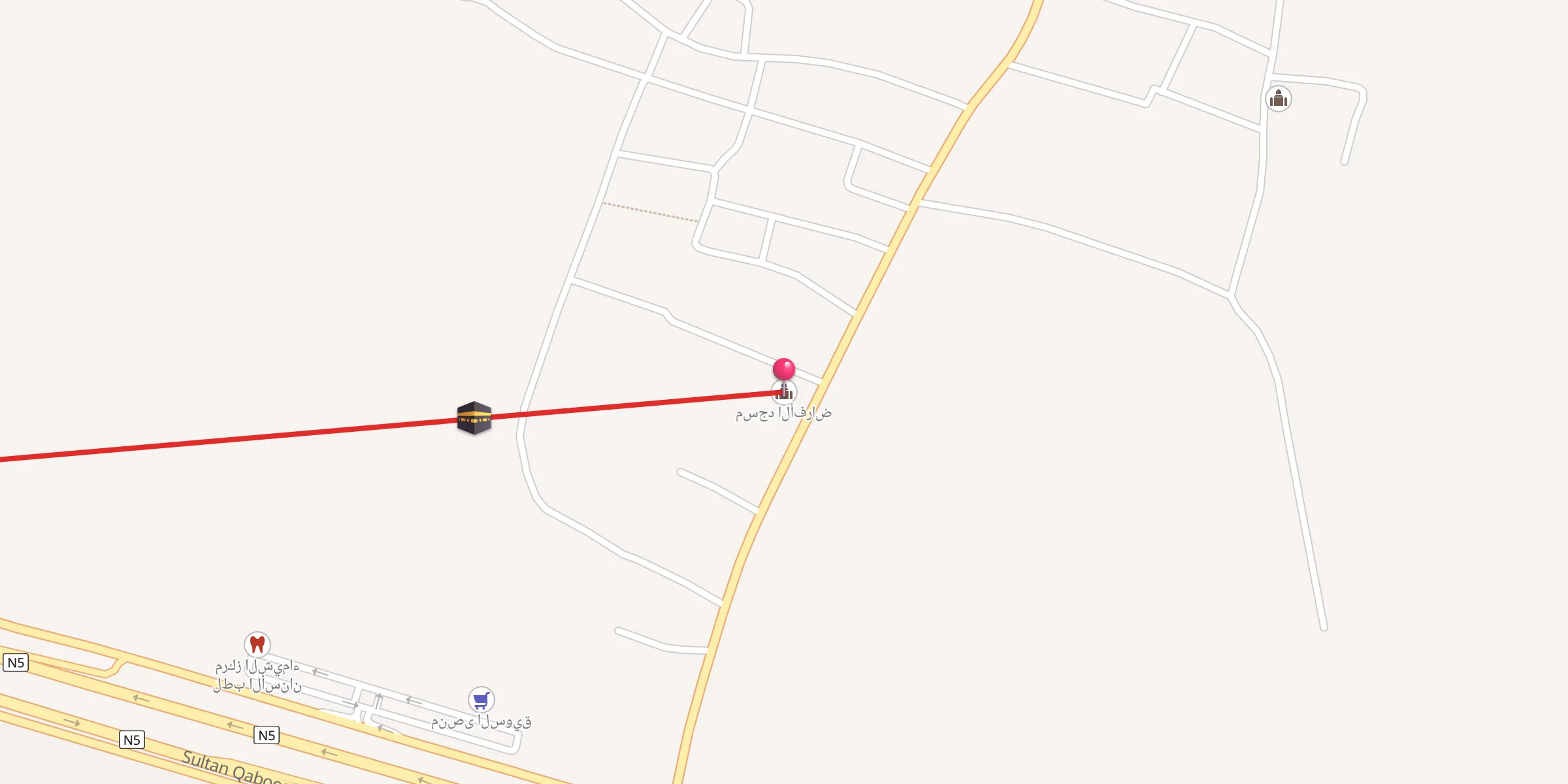 Carte de localisation : مسجد الأفراض