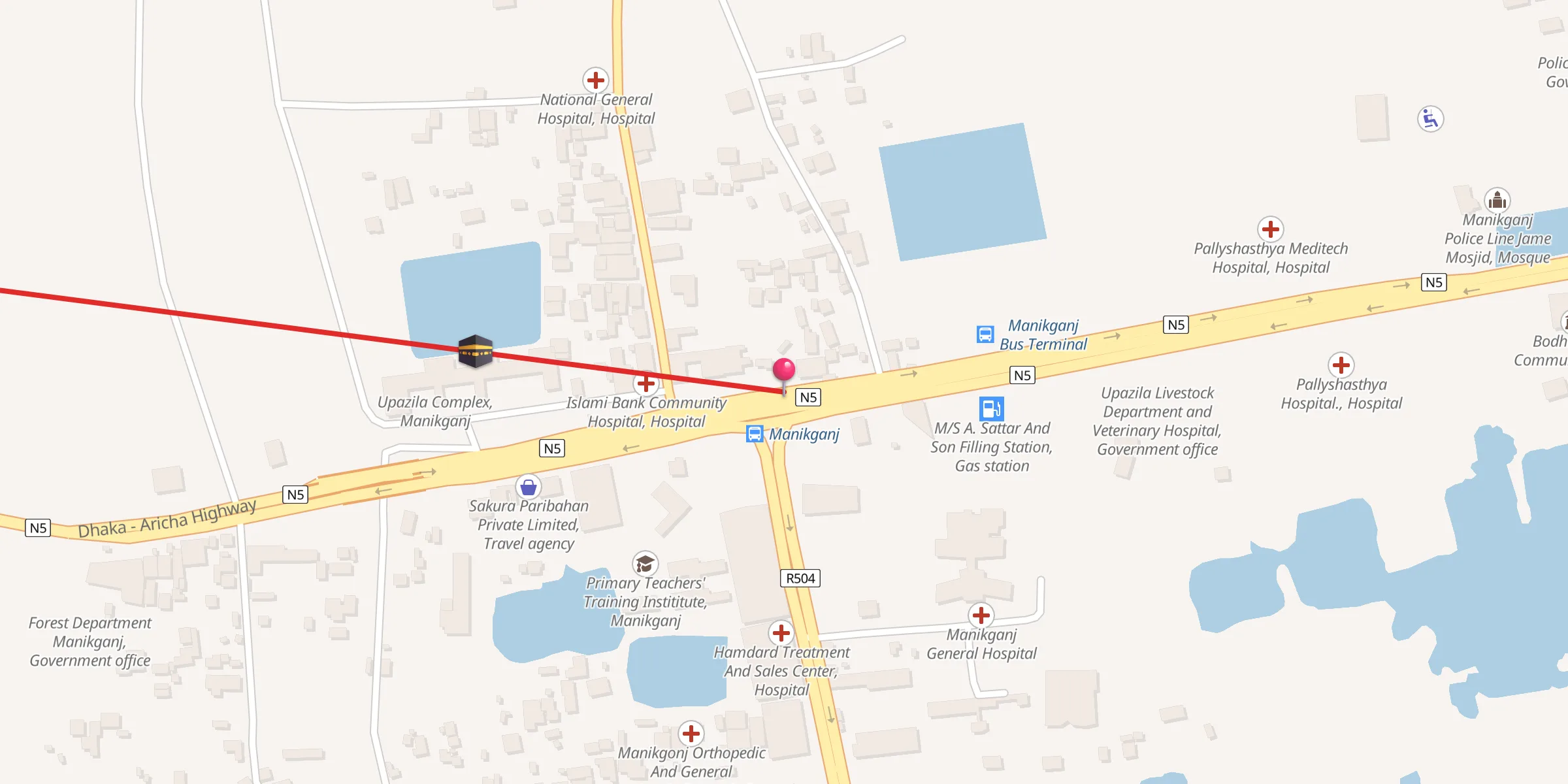 Carte de localisation : Baitul Aman Jame Masjid