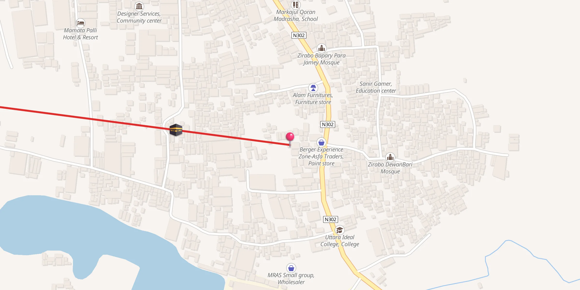 Carte de localisation : Baitul Falah Somir Uddin Dewan Jame Mosque