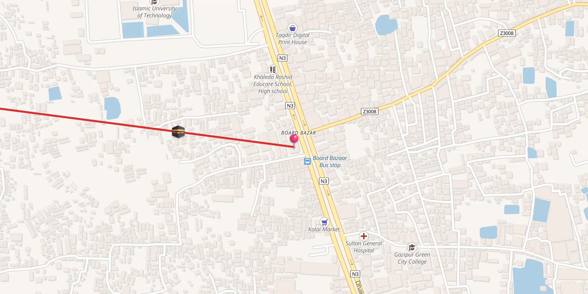 Carte de localisation : Alhaz Mohor Khan Waqf Estate Central Jame Mosque আলহাজ্জ মোহরখান ওয়াকফ এস্টেট কেন্দ্রীয় জামে মসজিদ