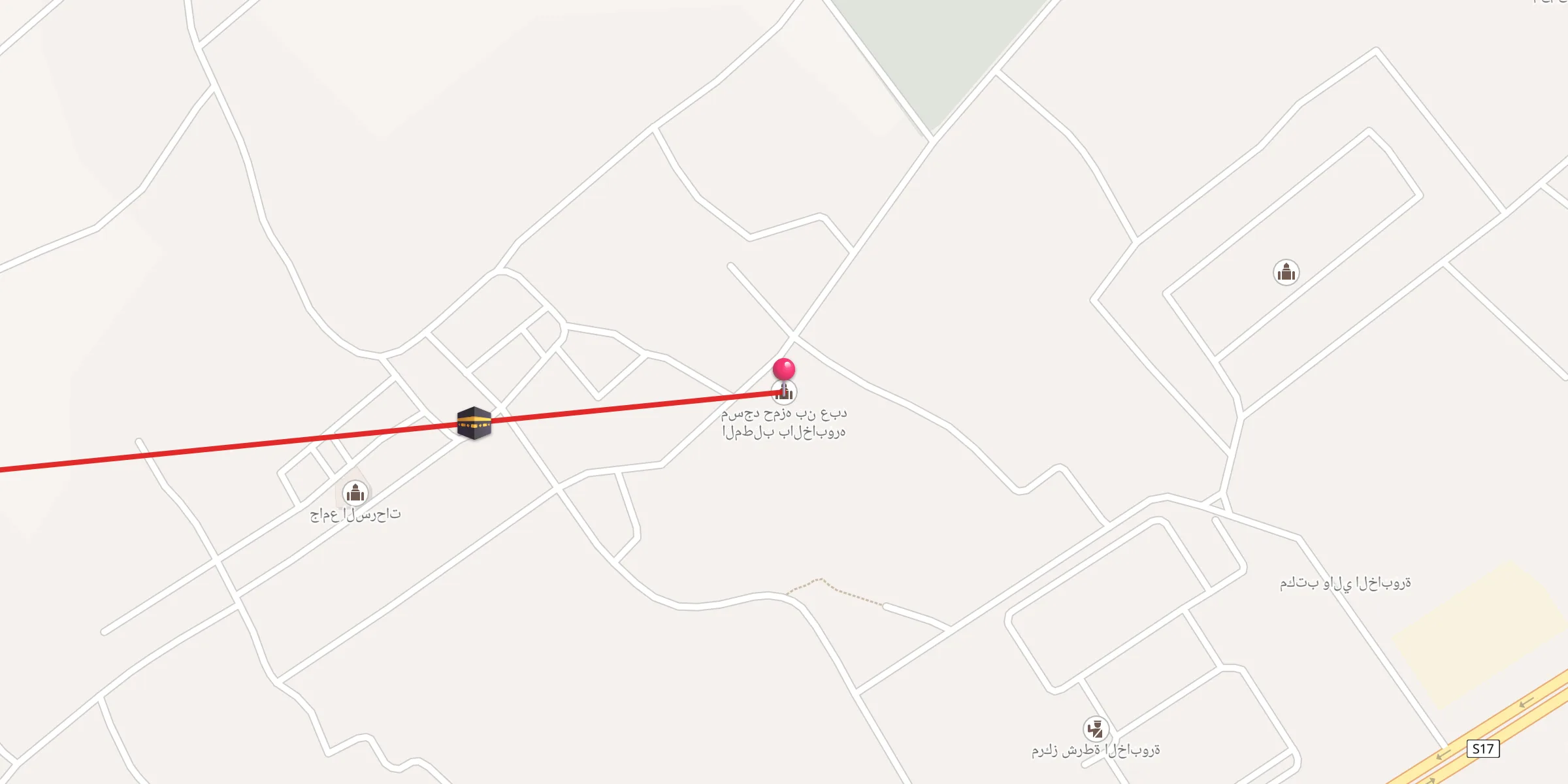 Carte de localisation : مسجد حمزه بن عبد المطلب بالخابوره