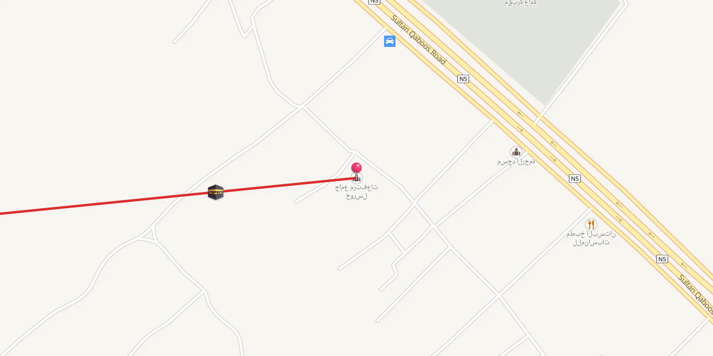 Carte de localisation : جامع مرتفعات خورسل
