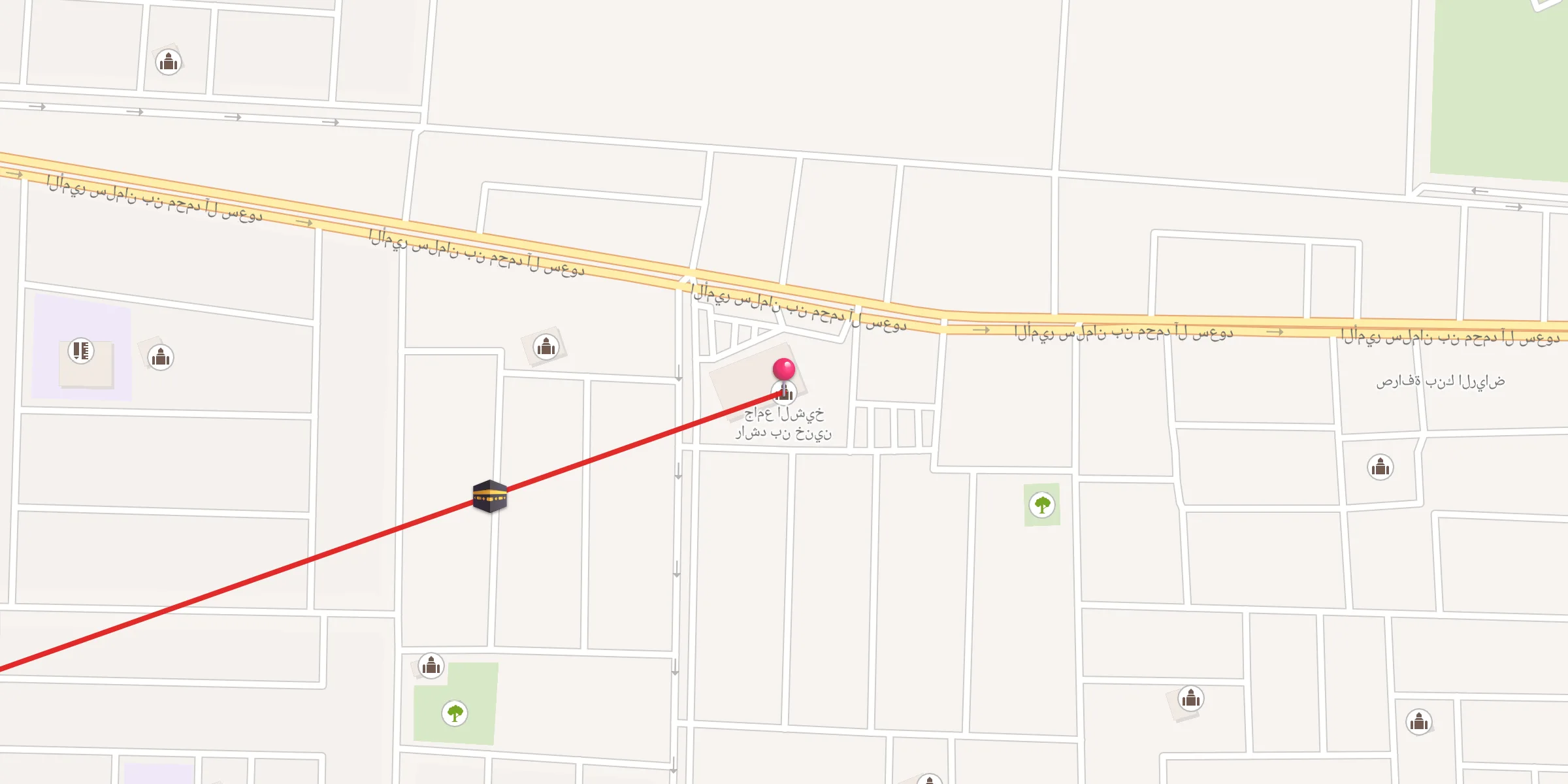 Carte de localisation : جامع الشيخ راشد بن خنين