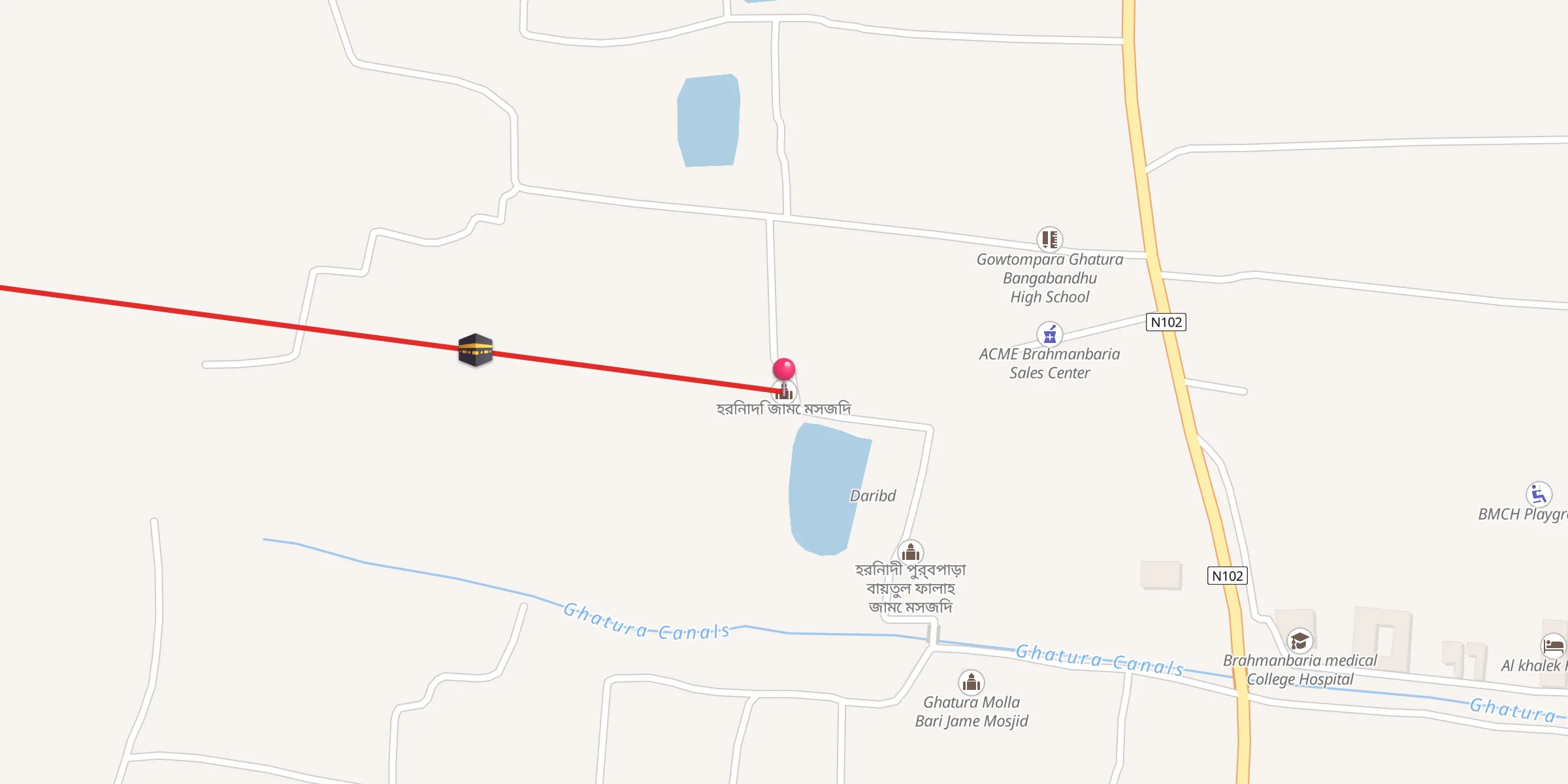 Carte de localisation : হরিনাদি জামে মসজিদ
