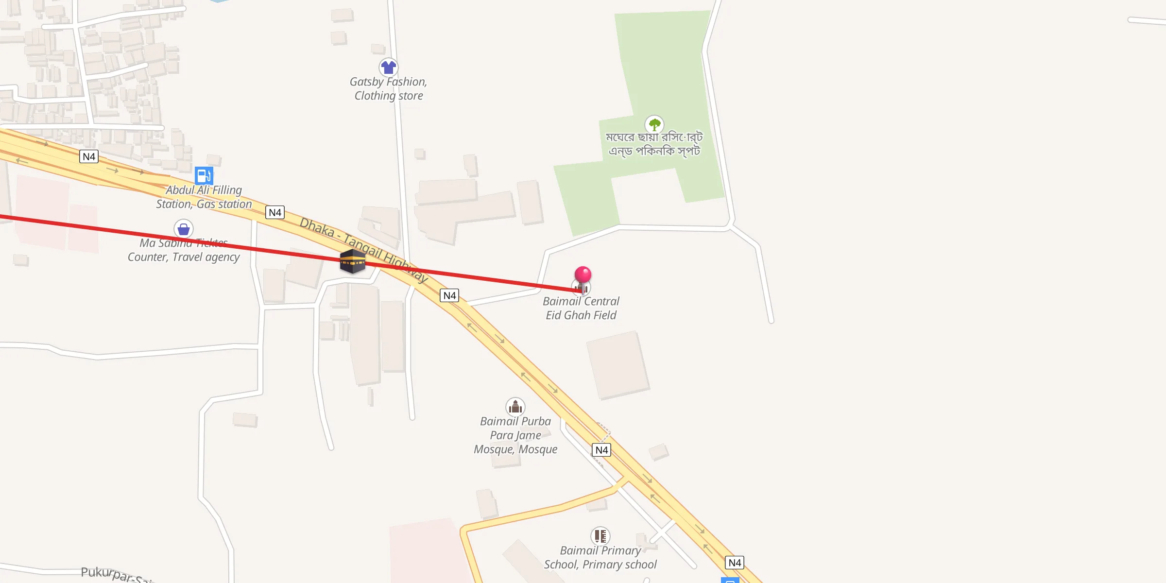 Carte de localisation : Baimail Central Eid Ghah Field