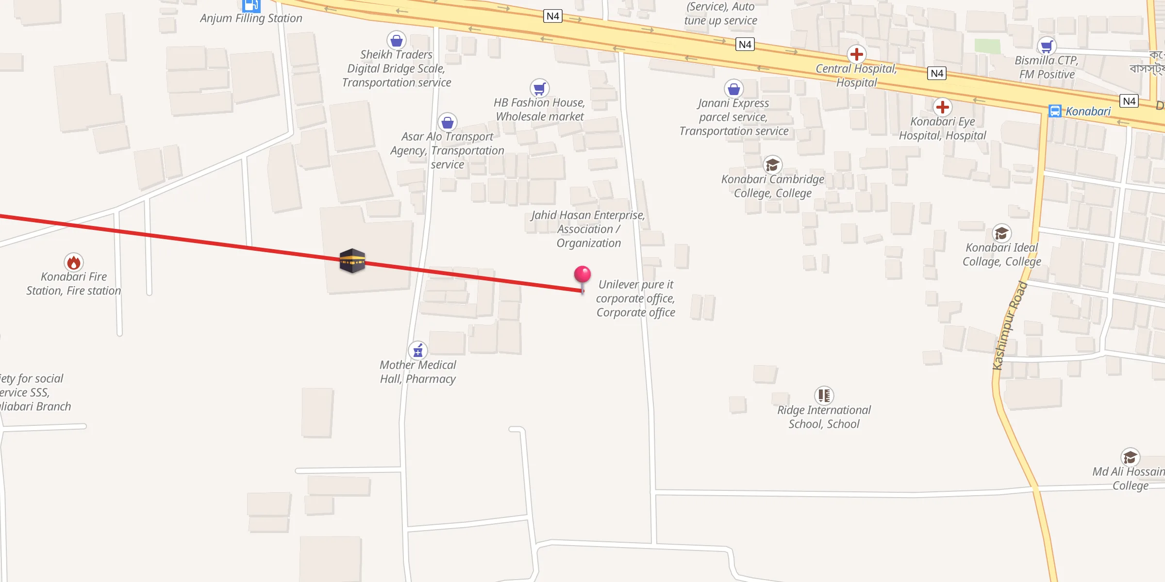 Carte de localisation : Baitul Mamur Jame Mosque, Mosque