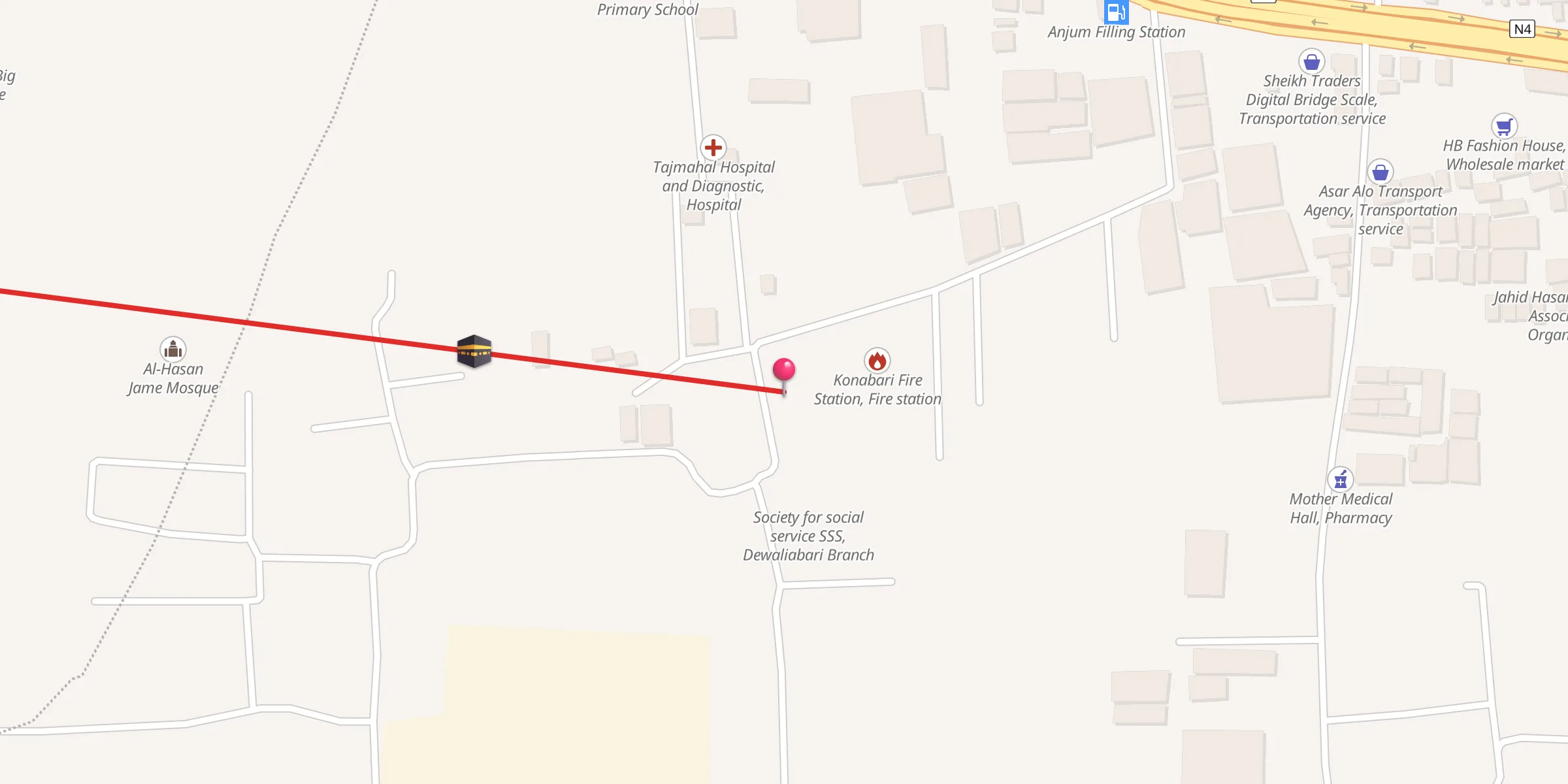Carte de localisation : Amrail Rambhadrapara Jame Masjid