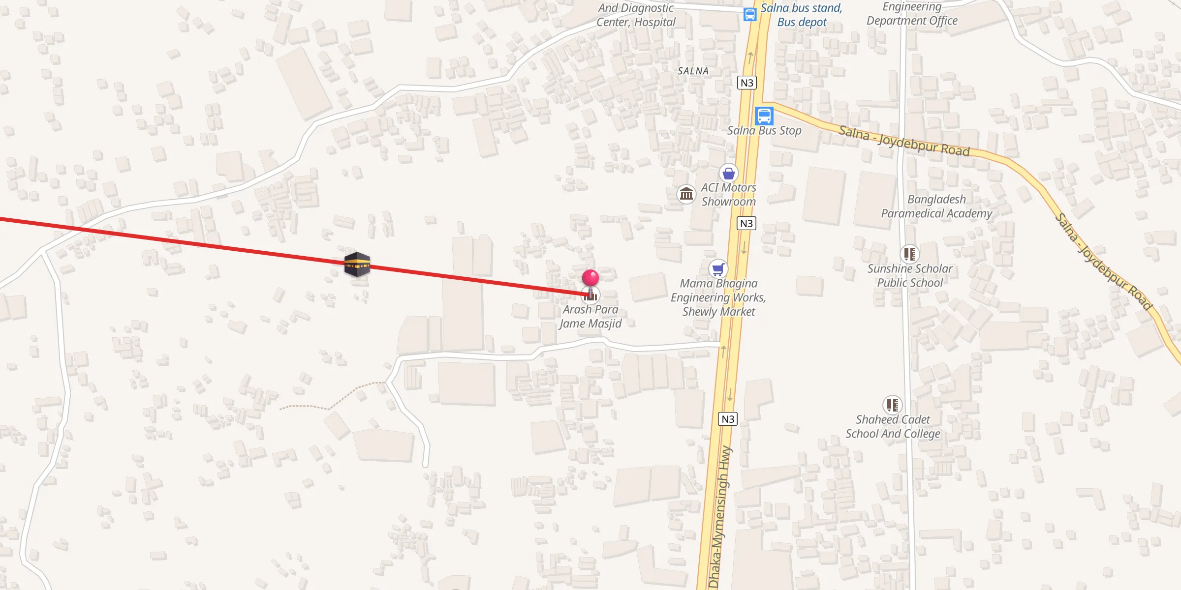 Carte de localisation : Arash Para Jame Masjid