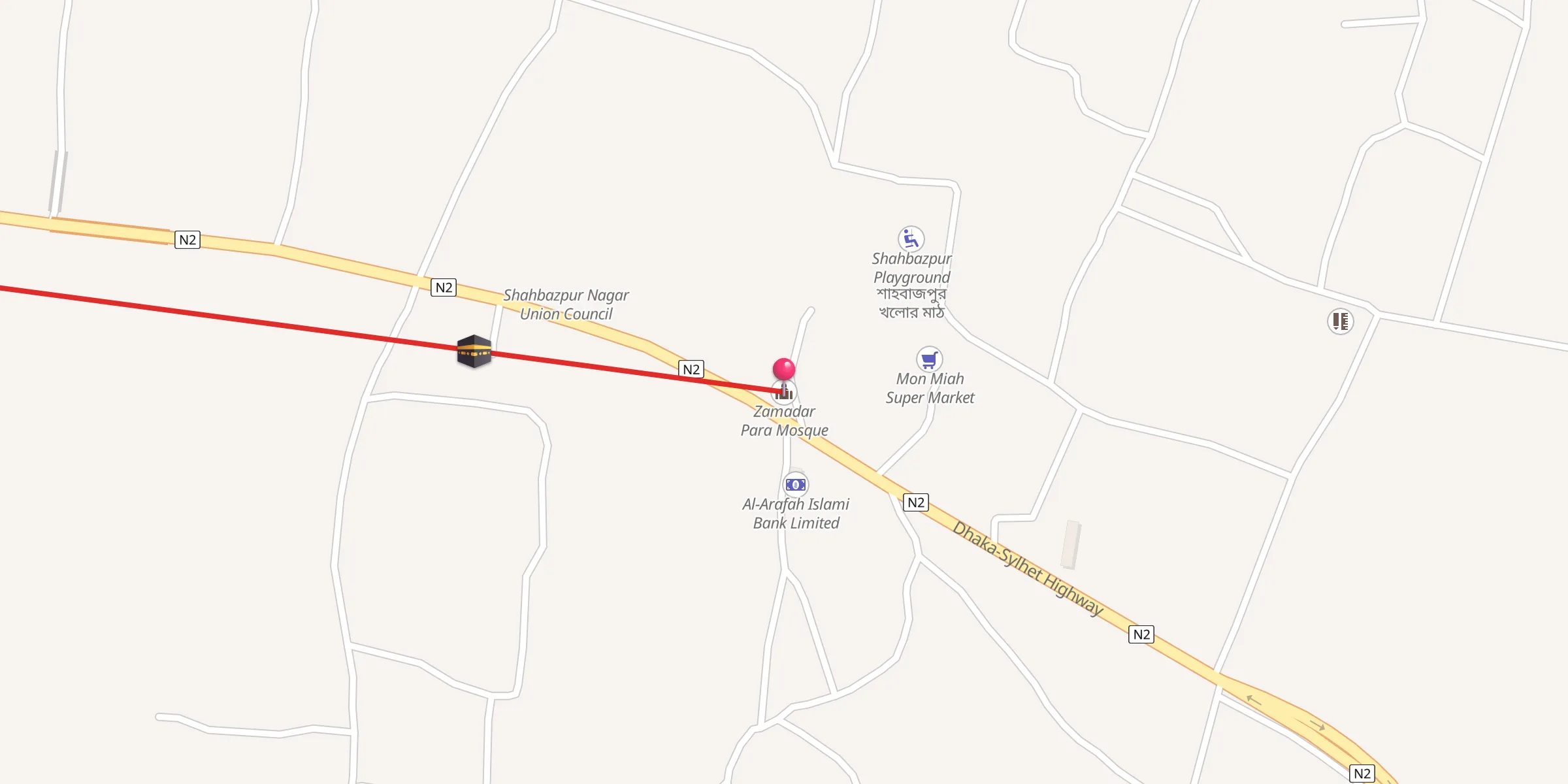 Carte de localisation : Zamadar Para Mosque
