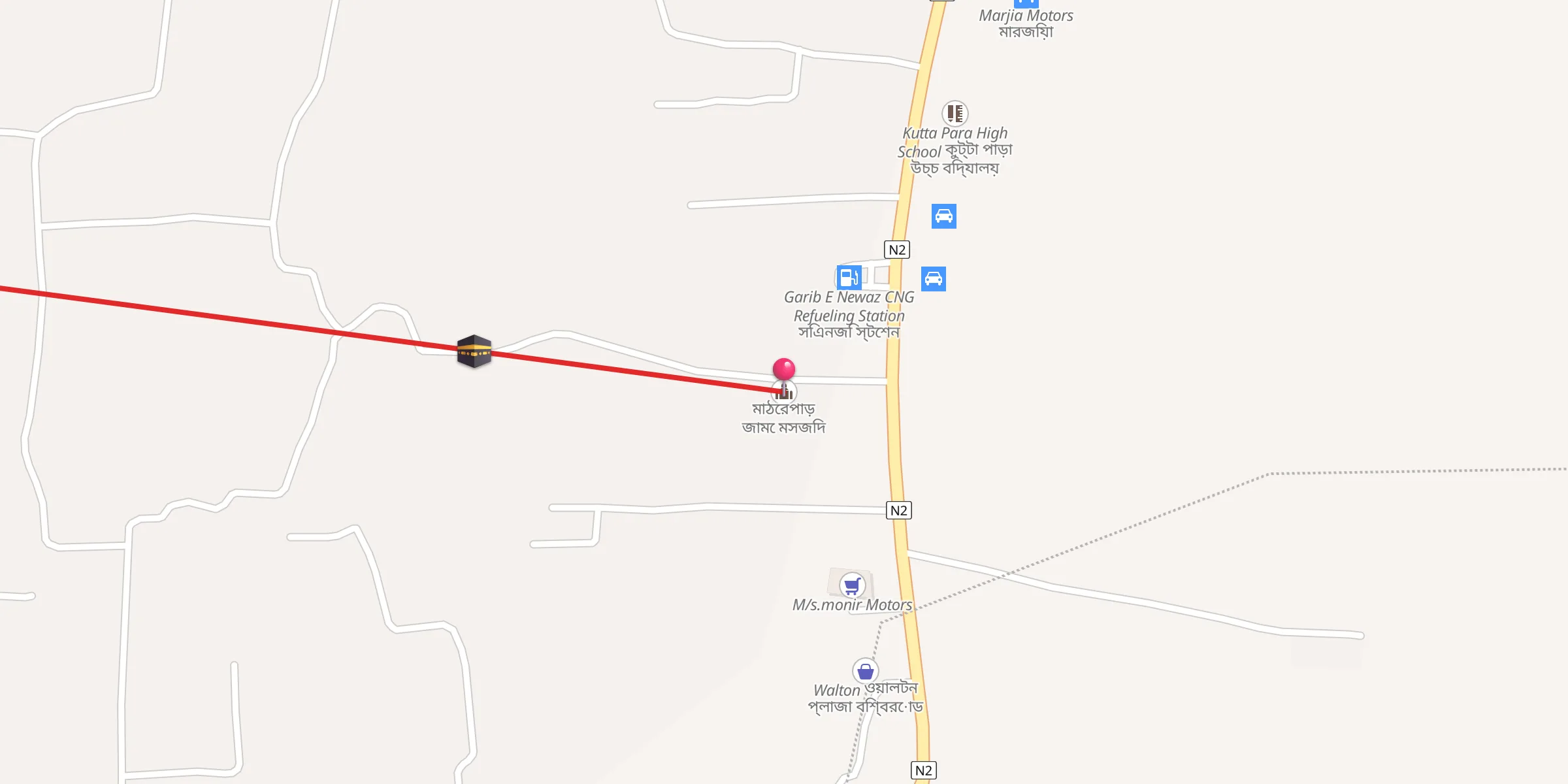 Carte de localisation : মাঠেরপাড় জামে মসজিদ